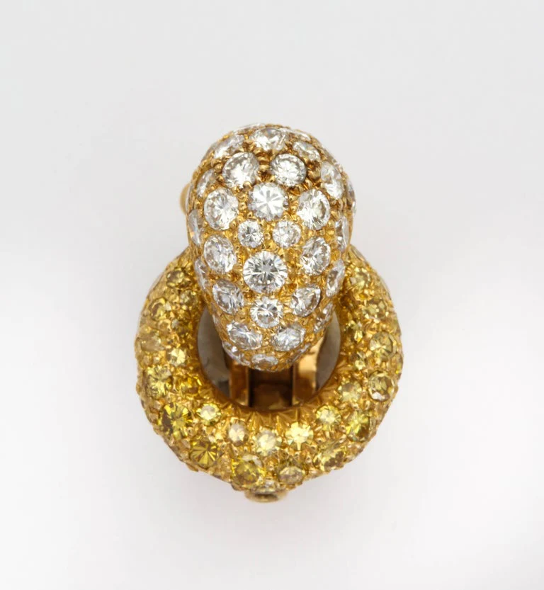 Intense Yellow Diamond Day and Night Earrings by Cartier - Image 5