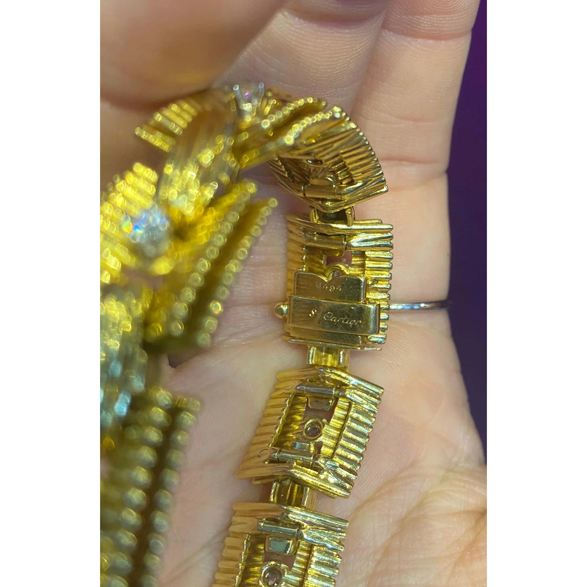 Cartier Yellow Gold and Diamond Bracelet - Image 5