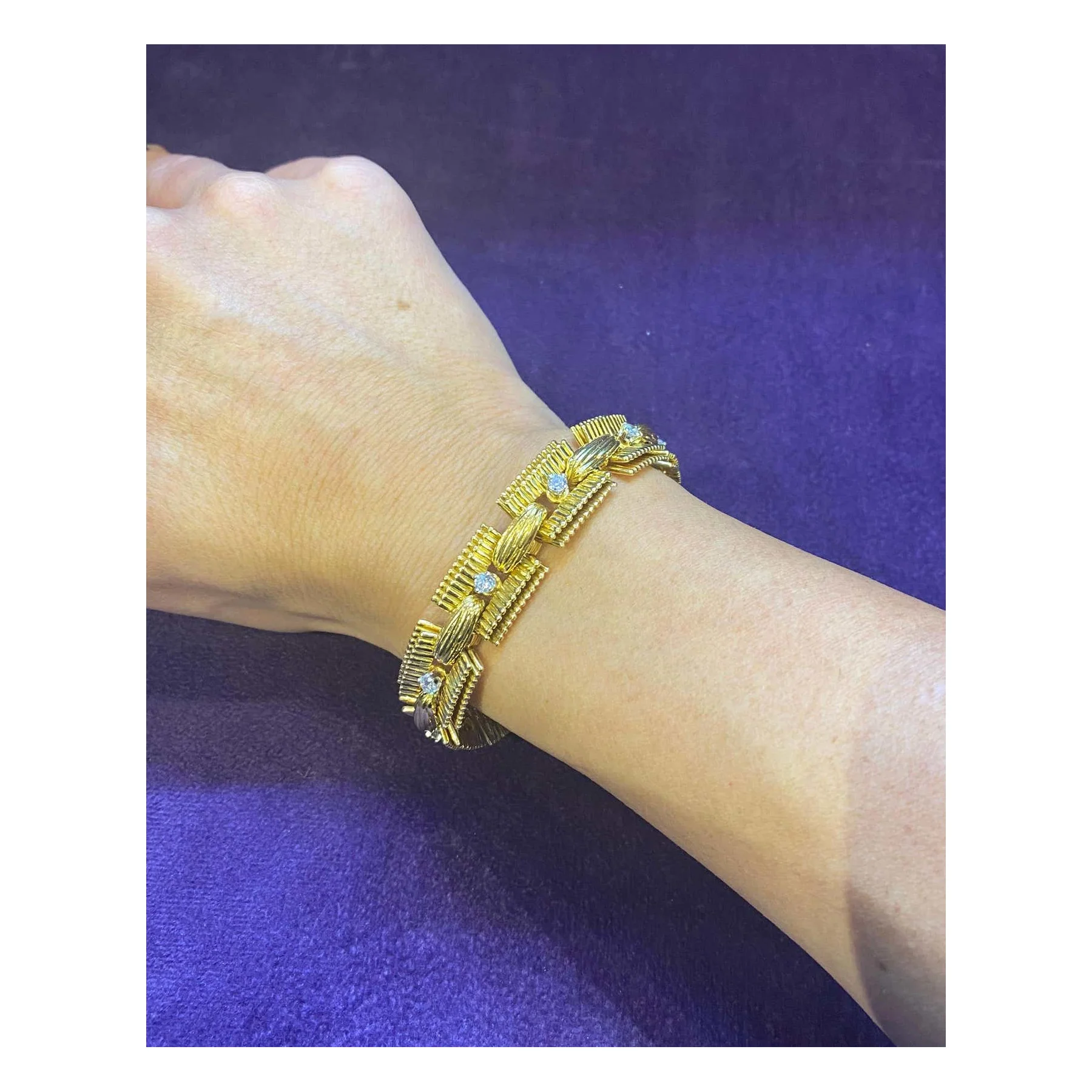 Cartier Yellow Gold and Diamond Bracelet - Image 7