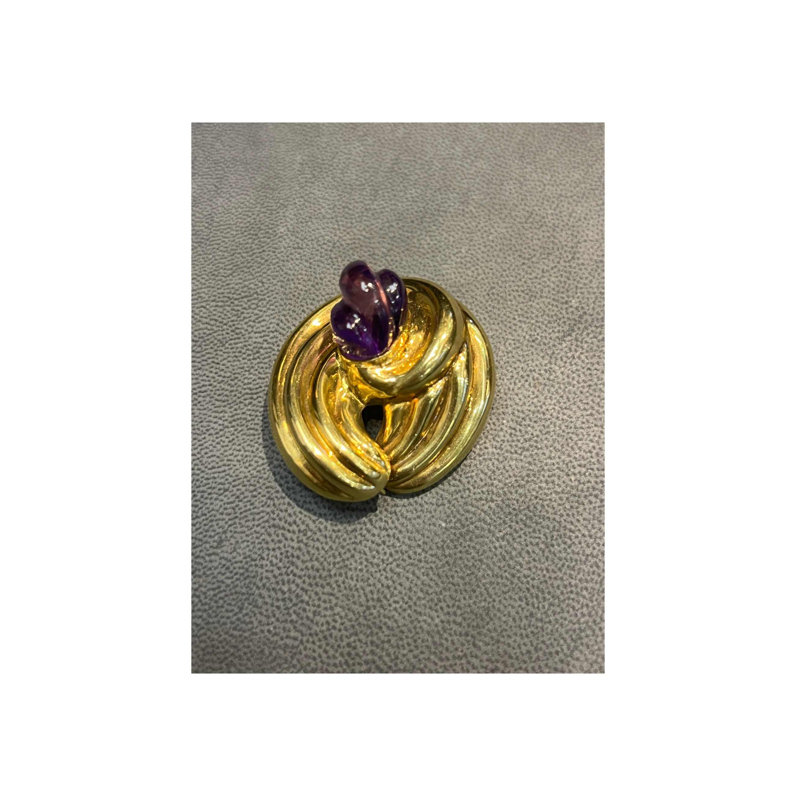 Carved Amethyst Brooch - Image 11