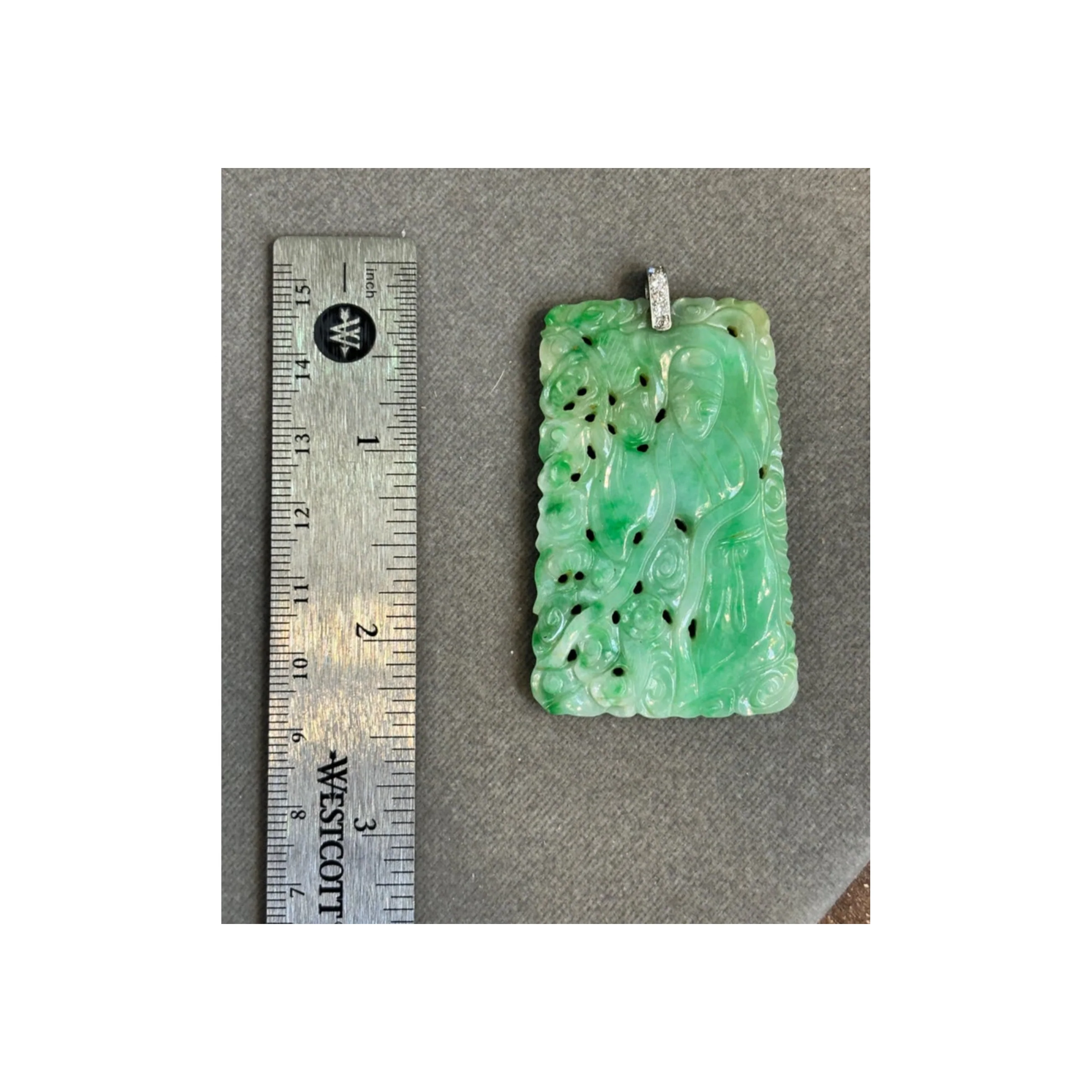 Carved Jade Pendant - Image 5