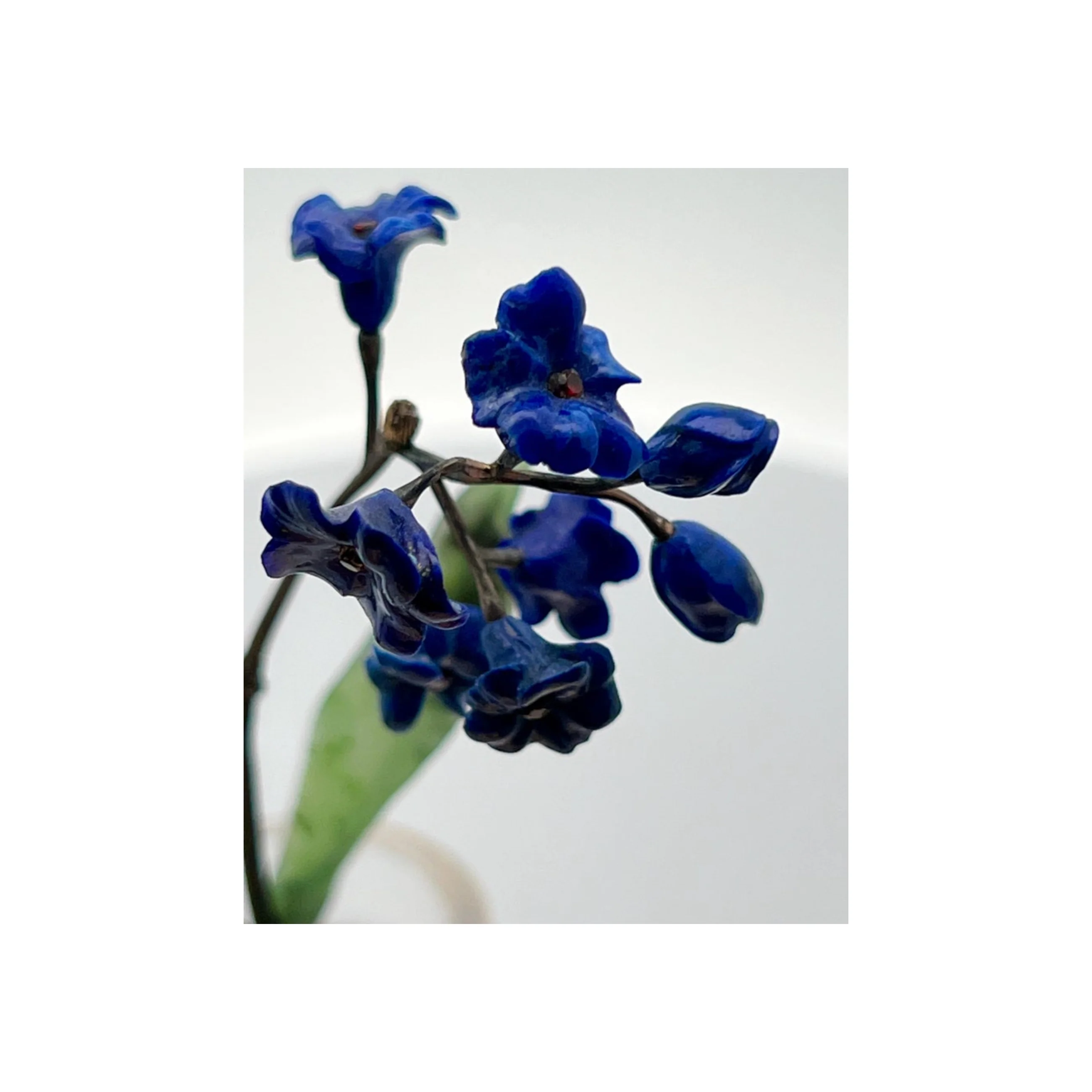Carved Nephrite Lapis Lazuli and Rock Crystal Flower Pot - Image 14