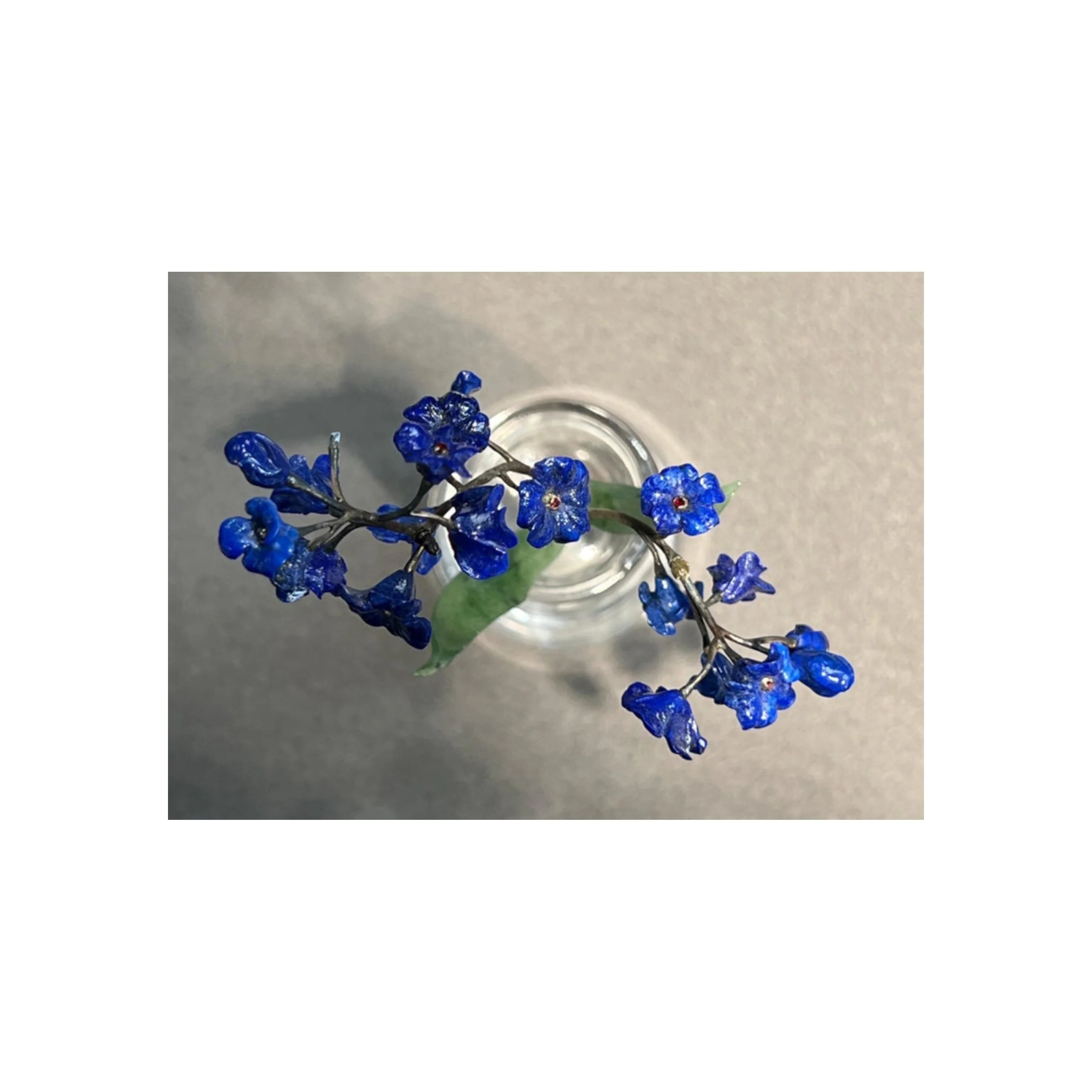 Carved Nephrite Lapis Lazuli and Rock Crystal Flower Pot - Image 9