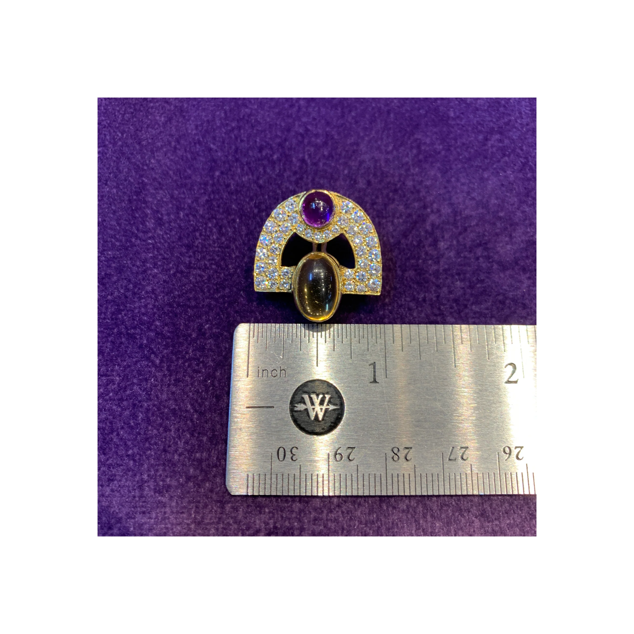 Citrine & Amethyst Earrings - Image 7