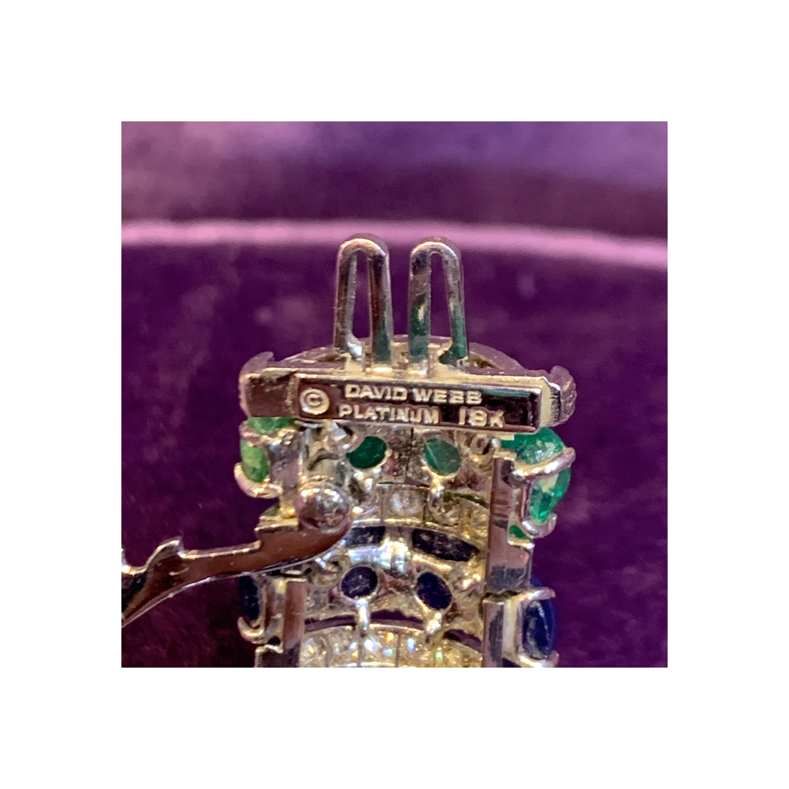 David Webb Cabochon Sapphire & Emerald Bracelet - Image 10