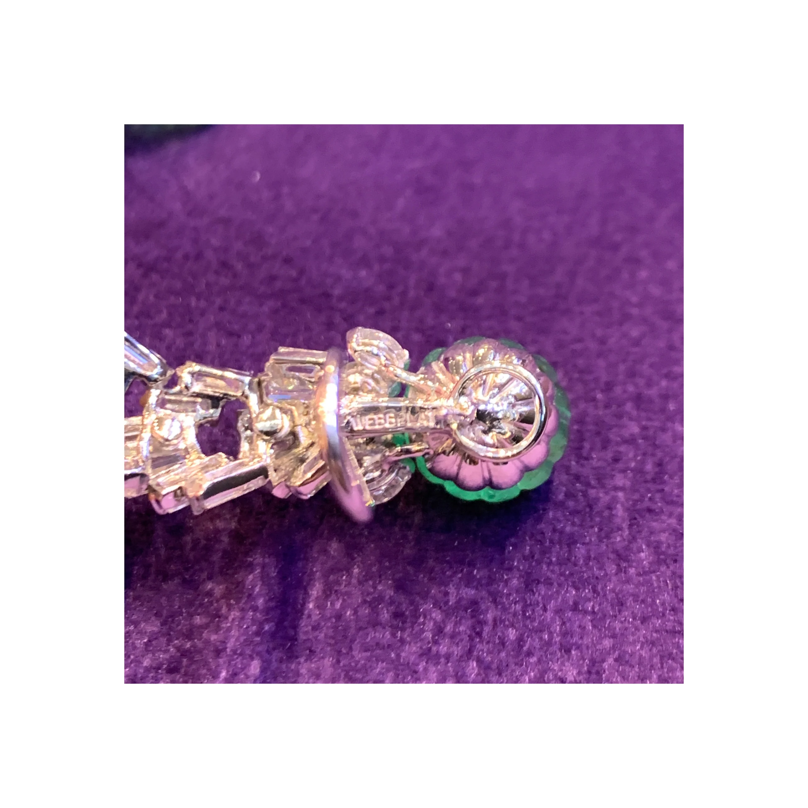 David Webb Carved Emerald & Diamond Earrings - Image 4