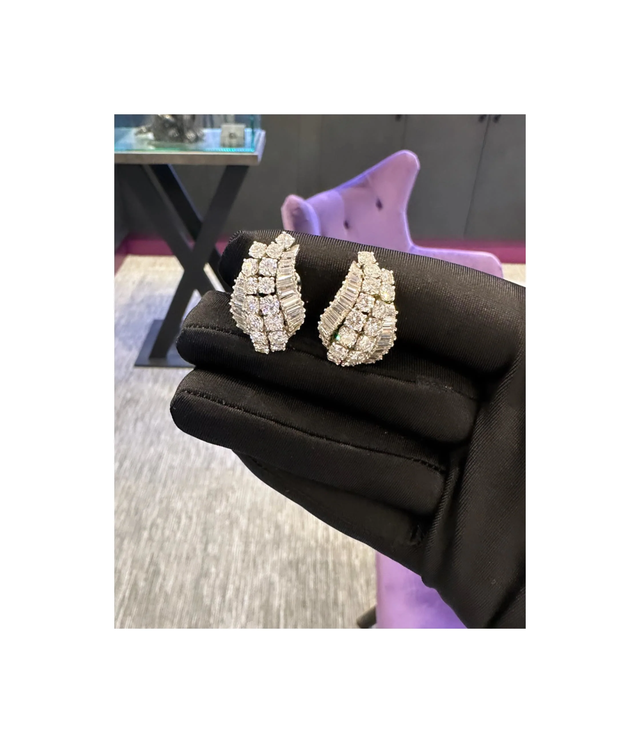 David Webb Diamond Earrings - Image 3