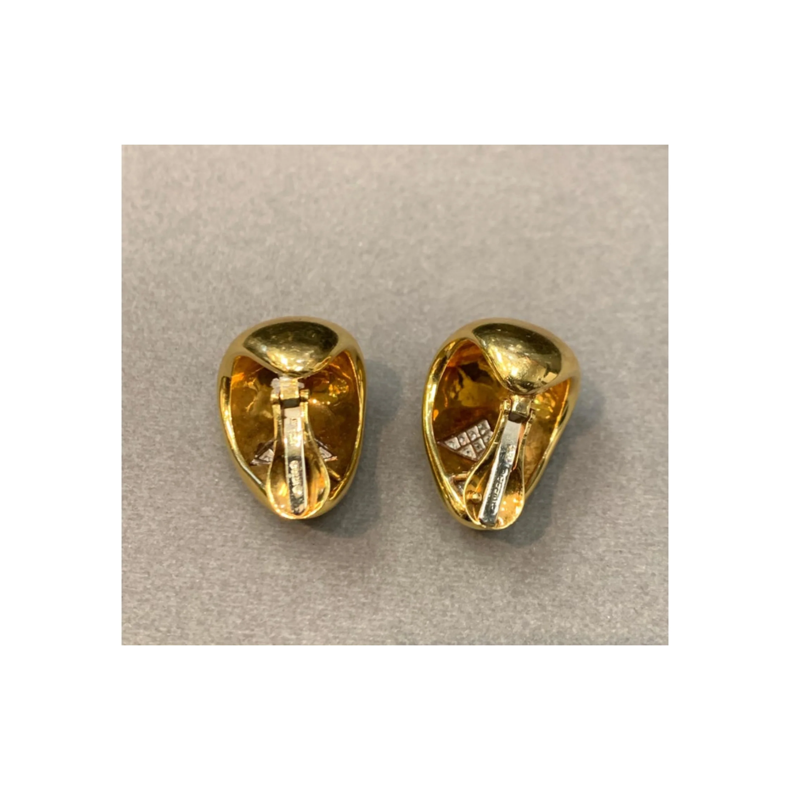 David Webb Diamond & Gold Earrings - Image 9