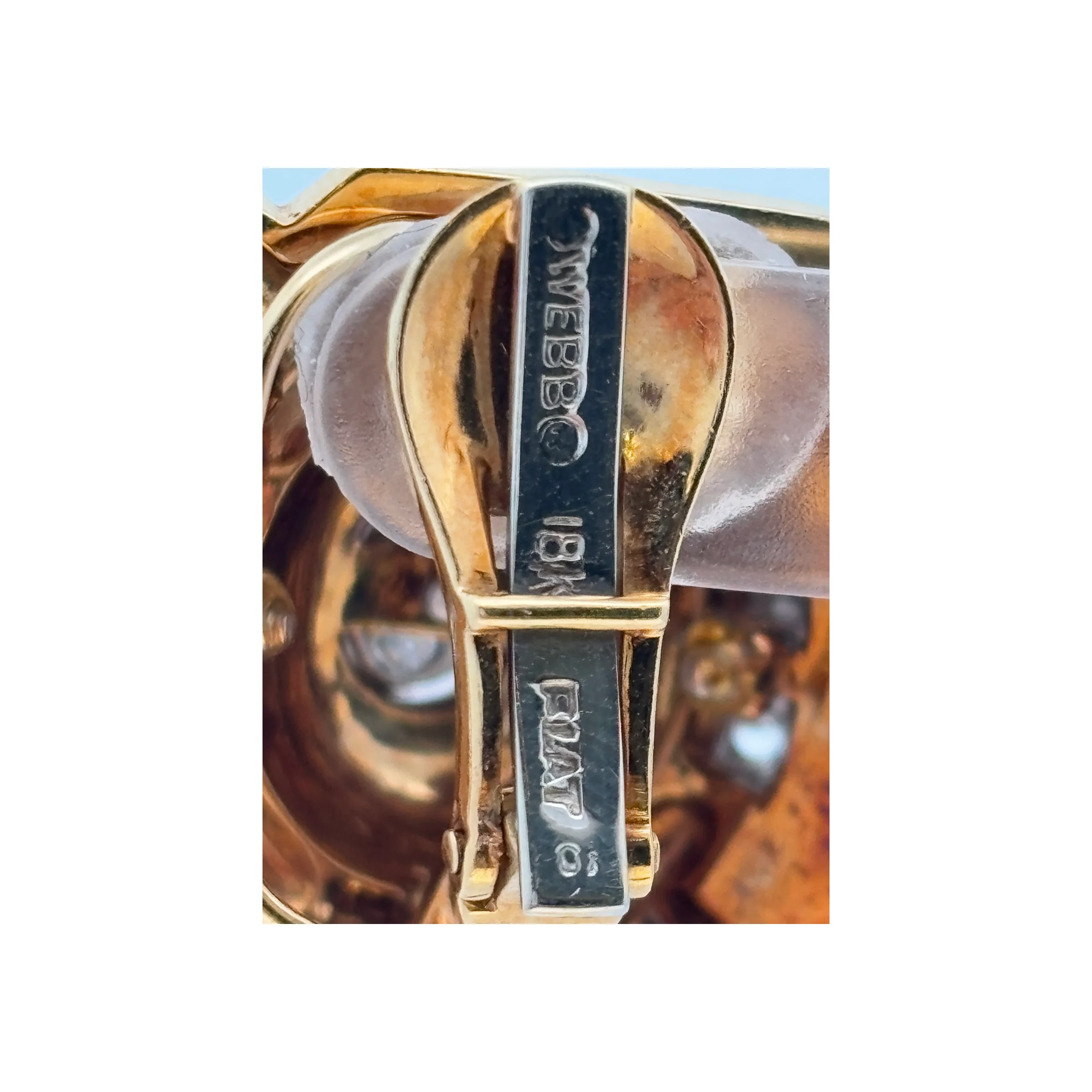 David Webb Enamel and Diamond Earrings - Image 4