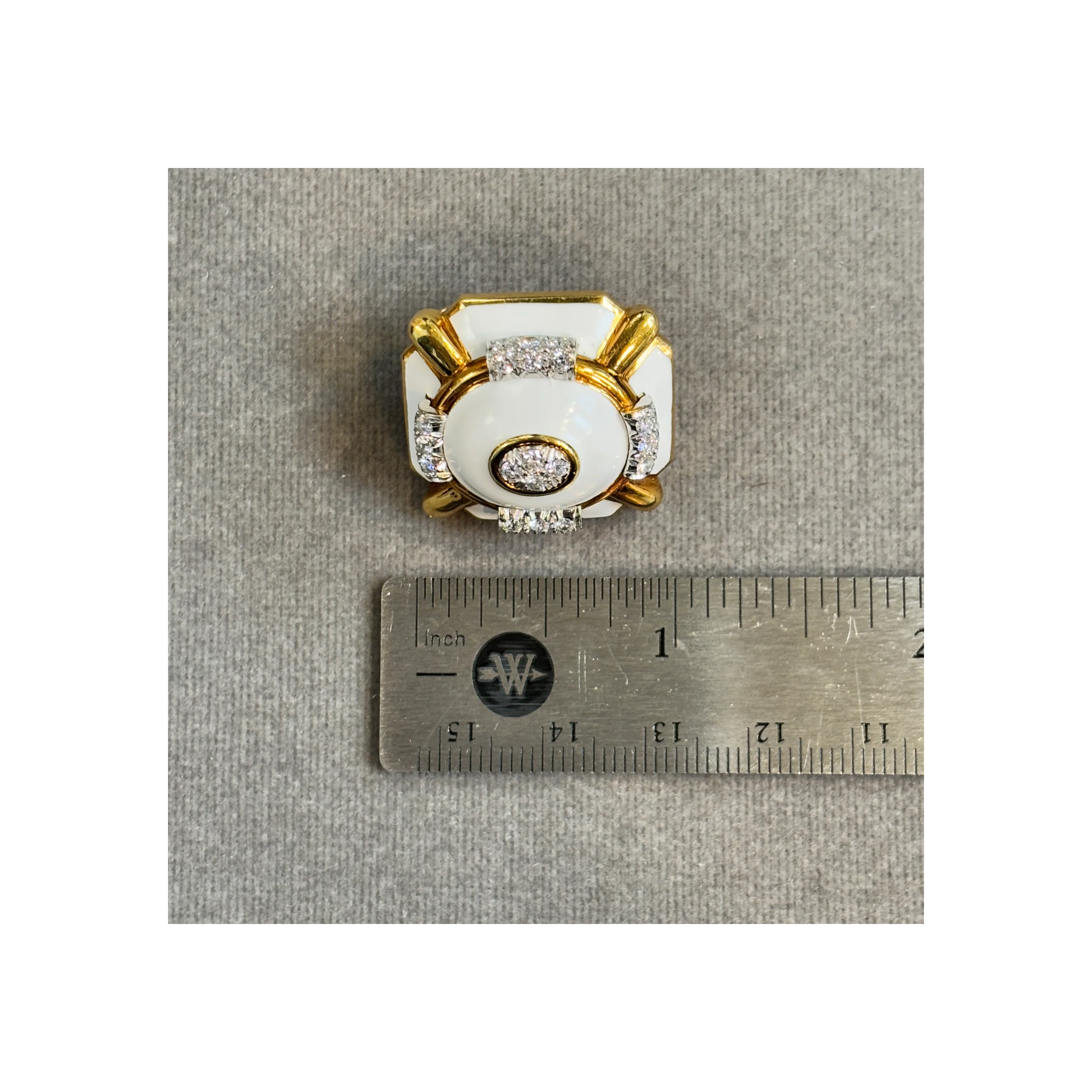 David Webb Enamel and Diamond Earrings - Image 9