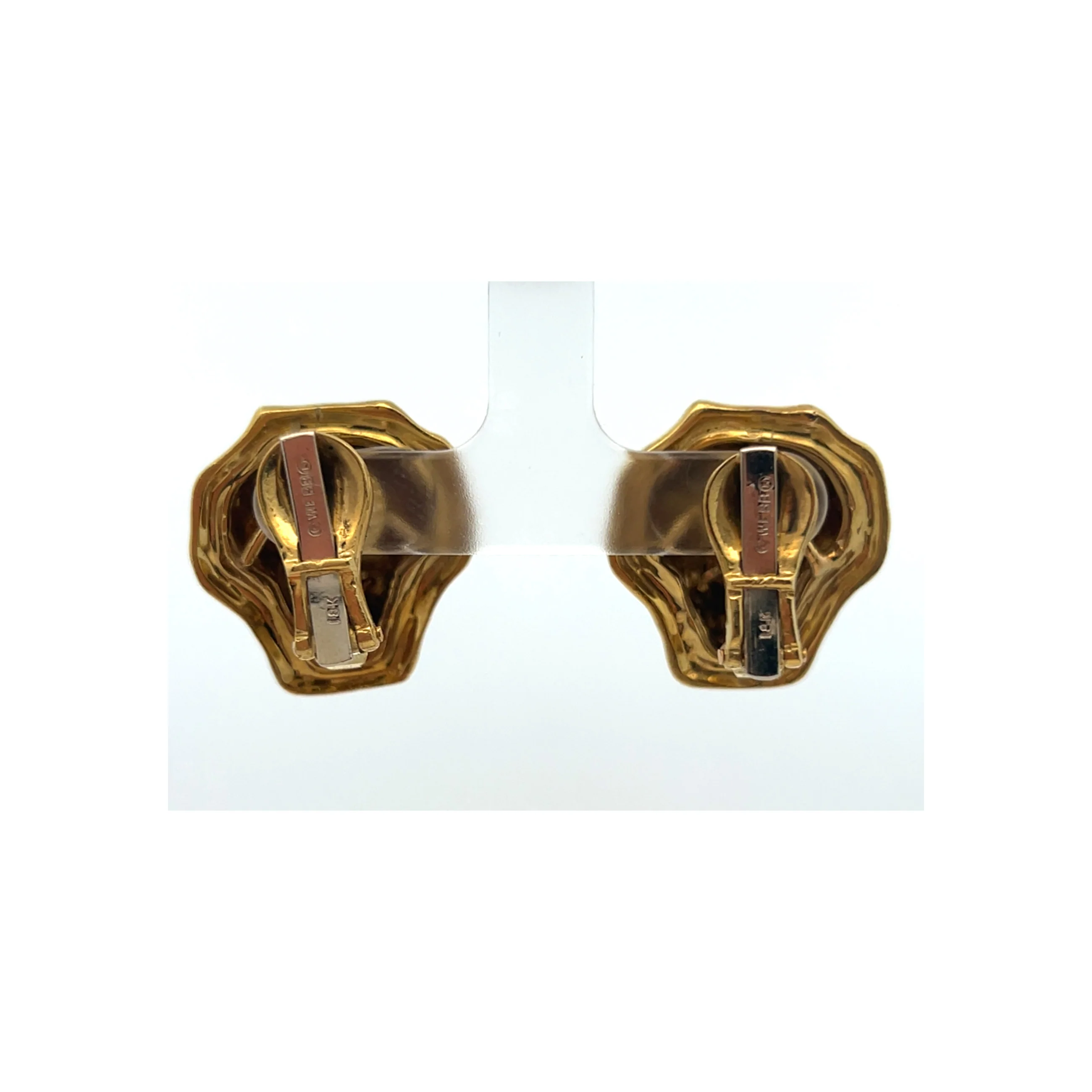 David Webb Enameled Lions Head Earrings - Image 12