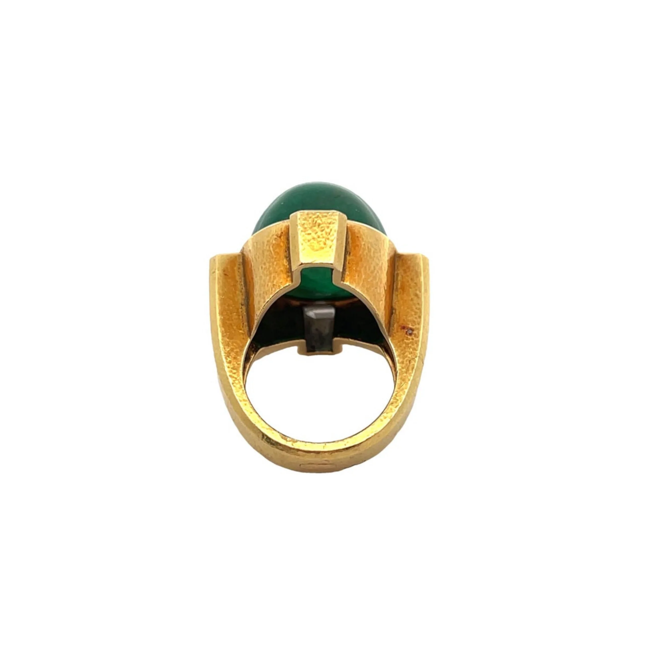 David Webb Men's Emerald and Diamond Ring - Image 10
