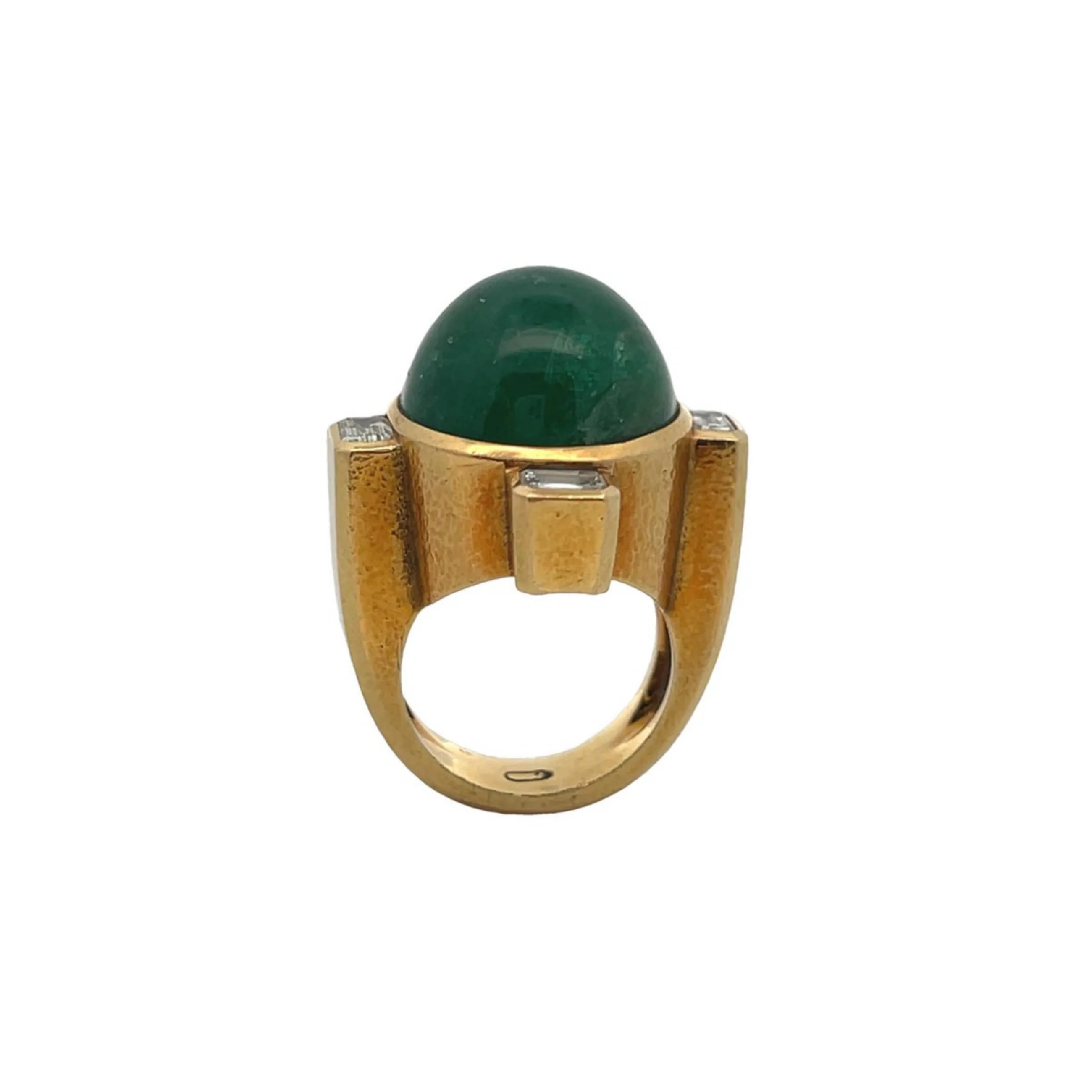 David Webb Men's Emerald and Diamond Ring - Image 13
