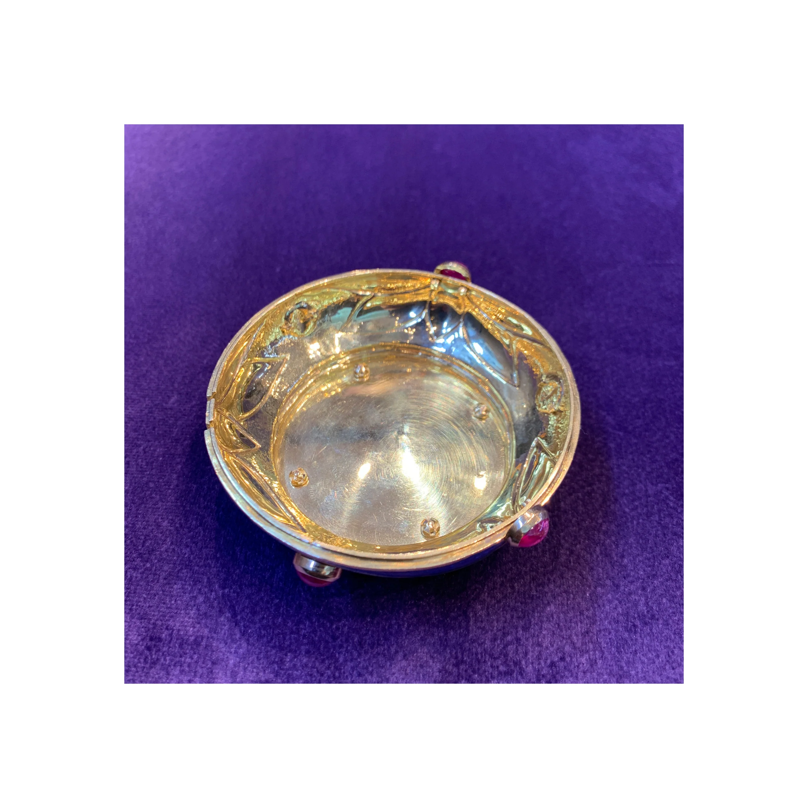 David Webb Multi Gem and Enamel Gold Frog Bowl - Image 11