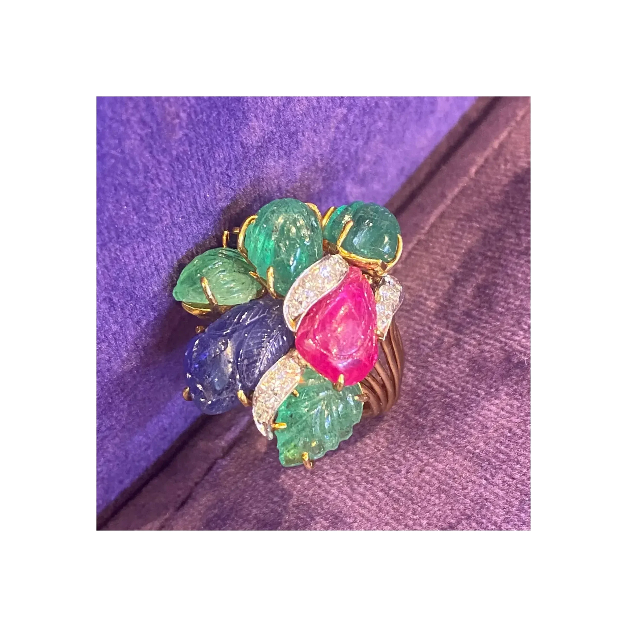 David Webb Tutti Frutti Ring - Image 5