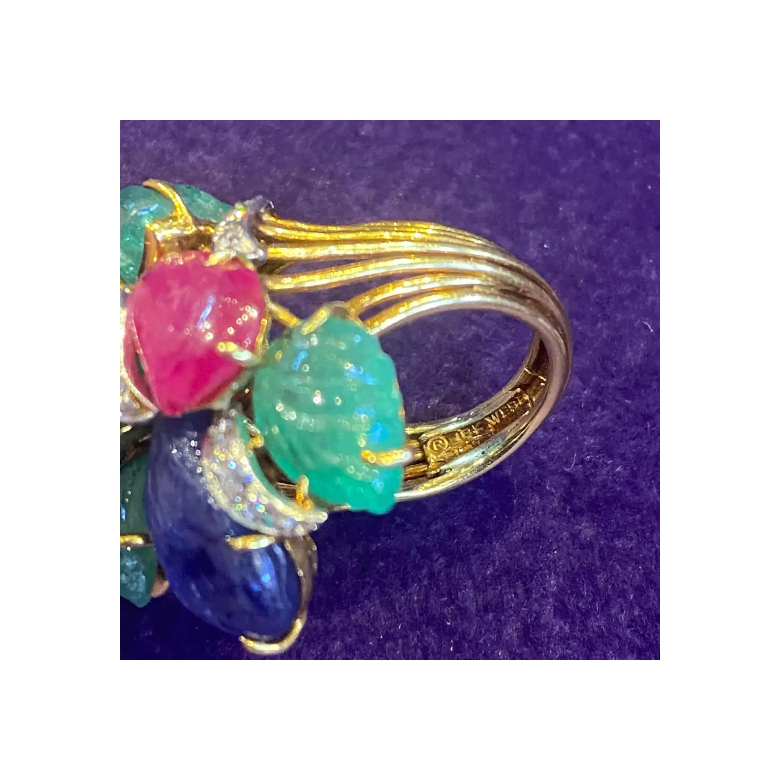 David Webb Tutti Frutti Ring - Image 9
