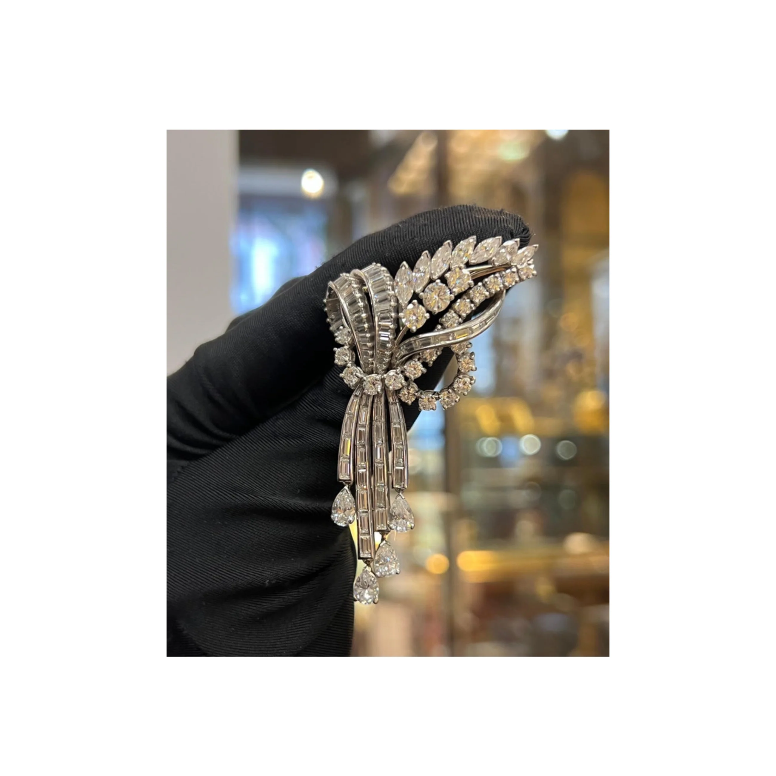 Diamond Cascade Brooch - Image 3