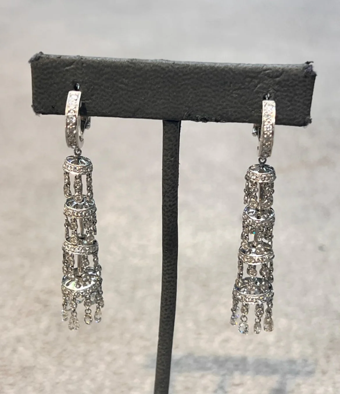 Diamond Chandelier Earrings - Image 3