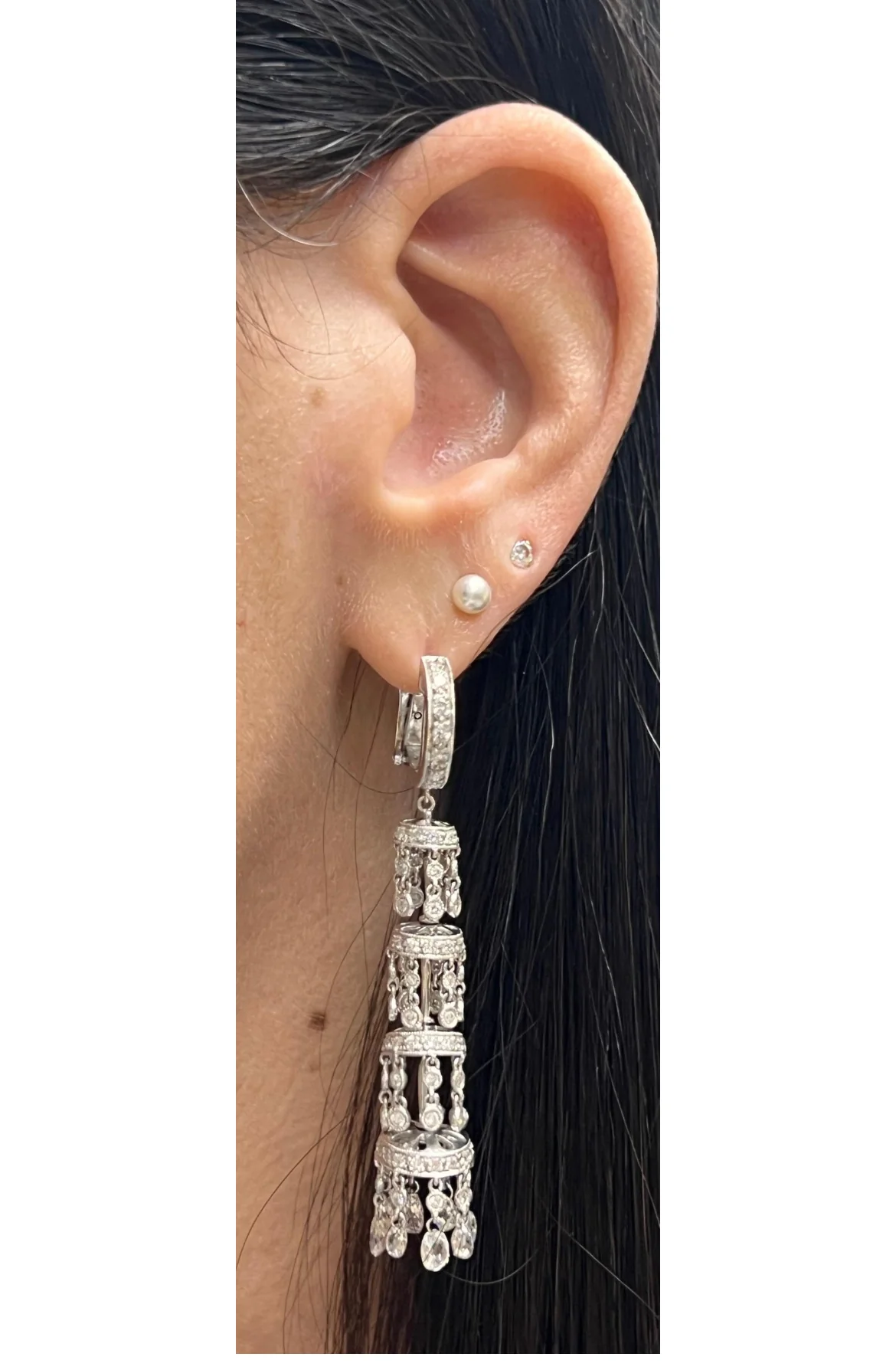Diamond Chandelier Earrings - Image 8