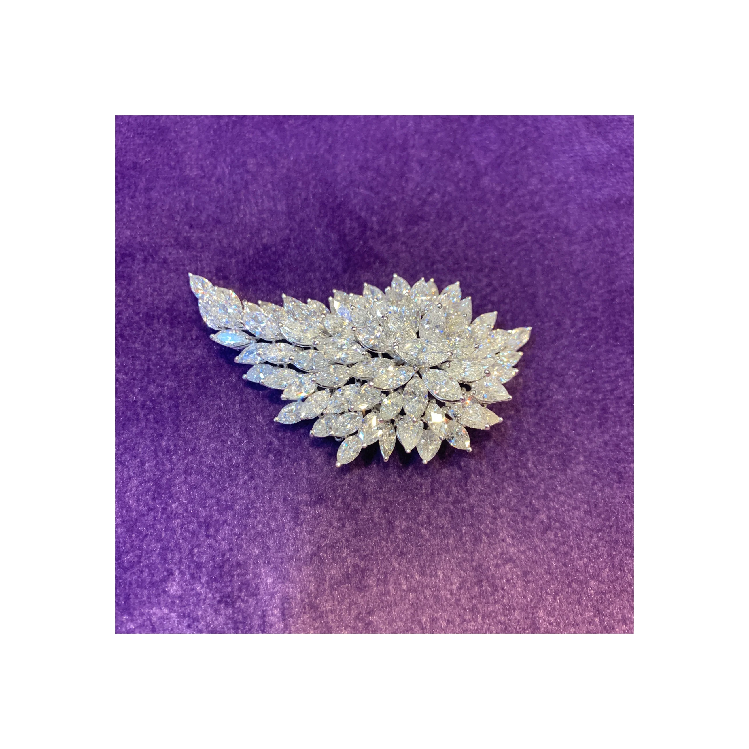 Diamond Cluster Brooch - Image 3