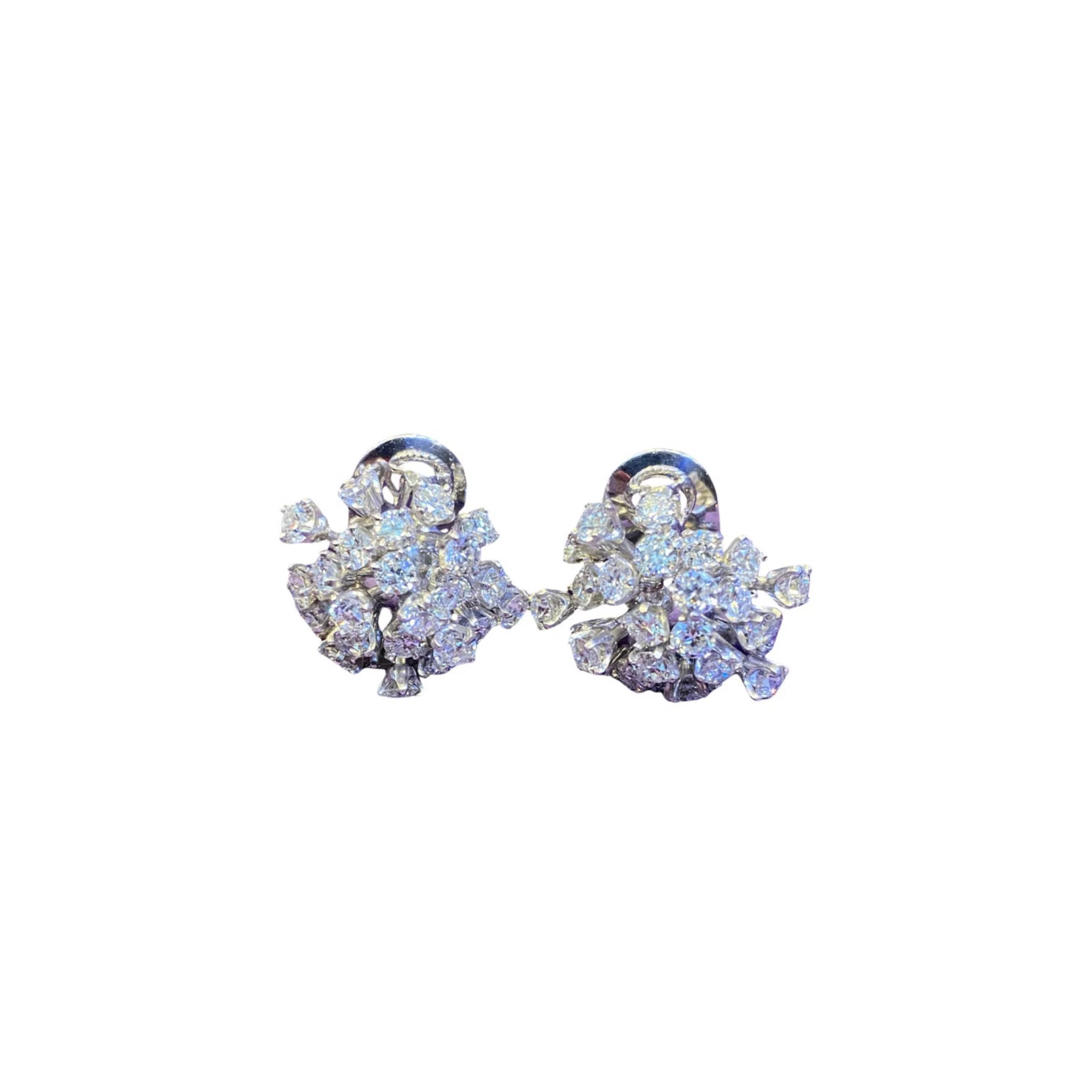Diamond Cluster Earrings