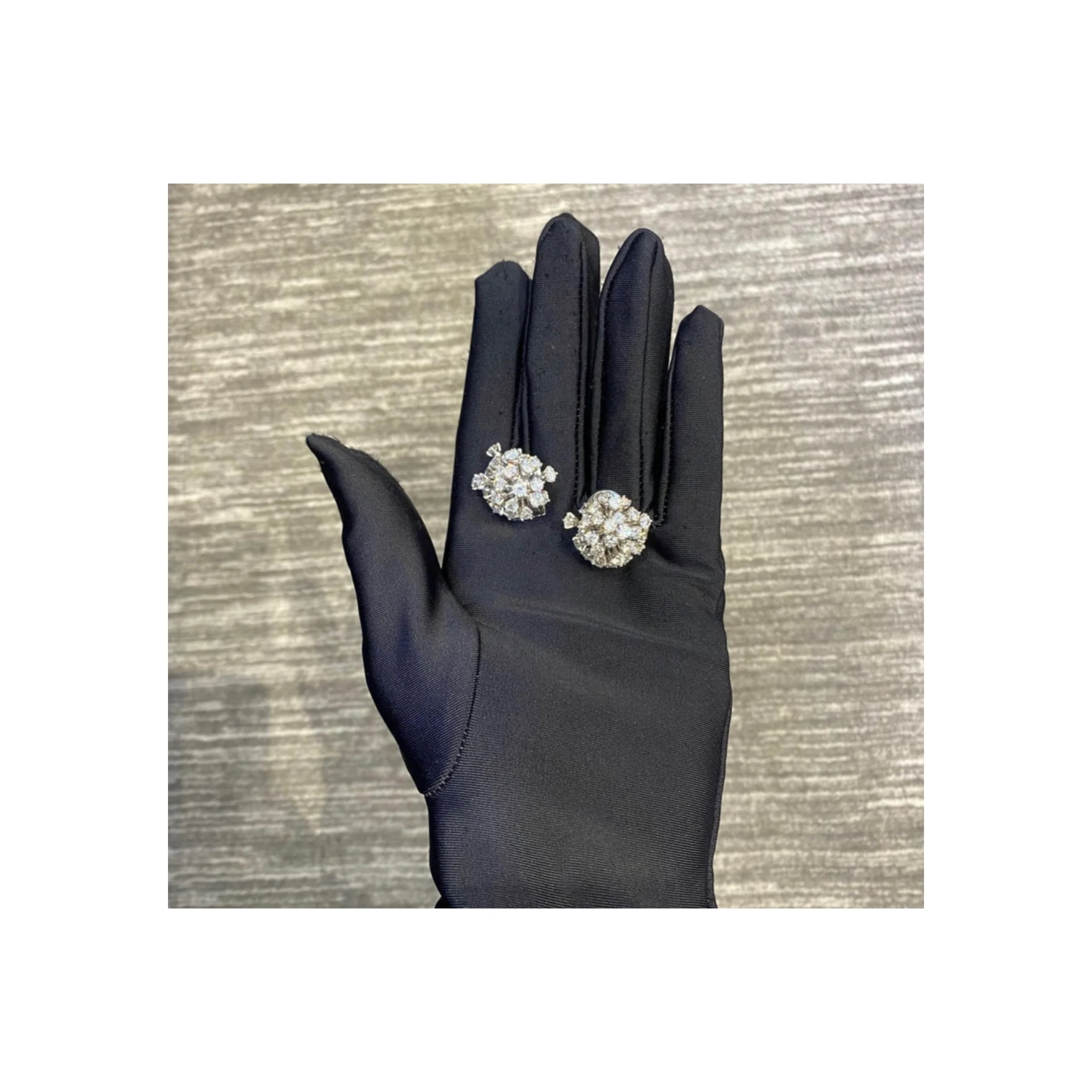 Diamond Cluster Earrings - Image 3