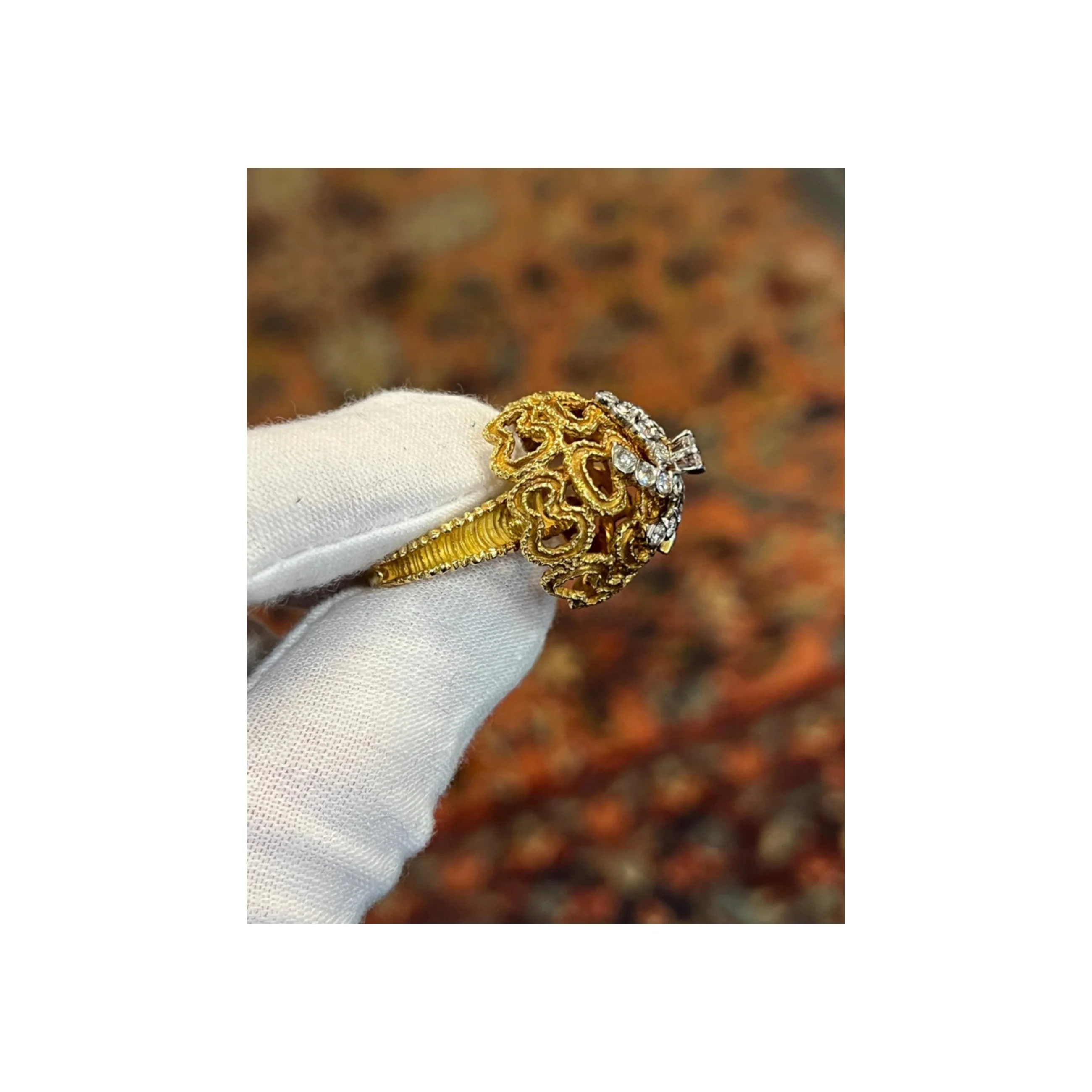Diamond Bombe Ring - Image 4