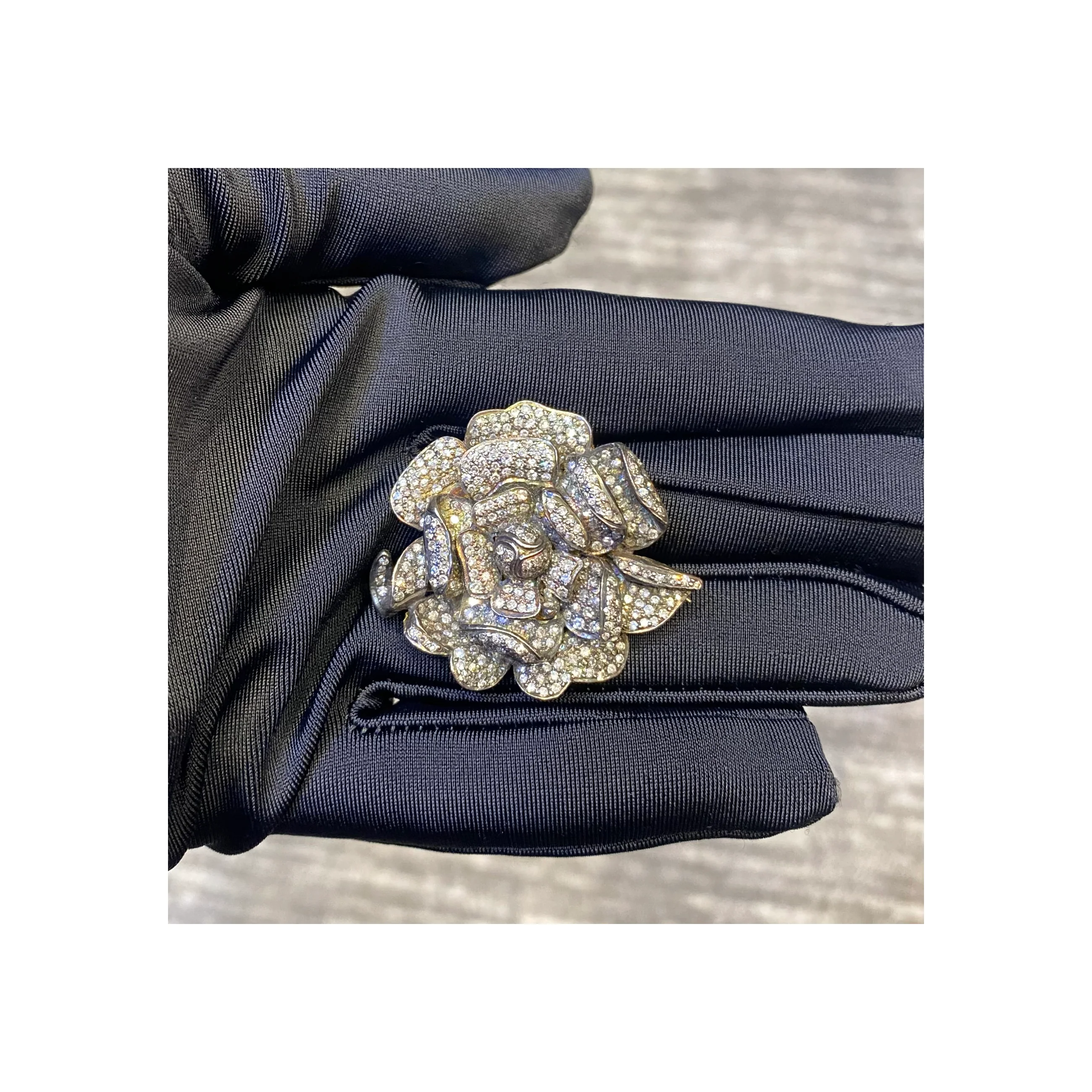 Diamond Flower Brooch - Image 2