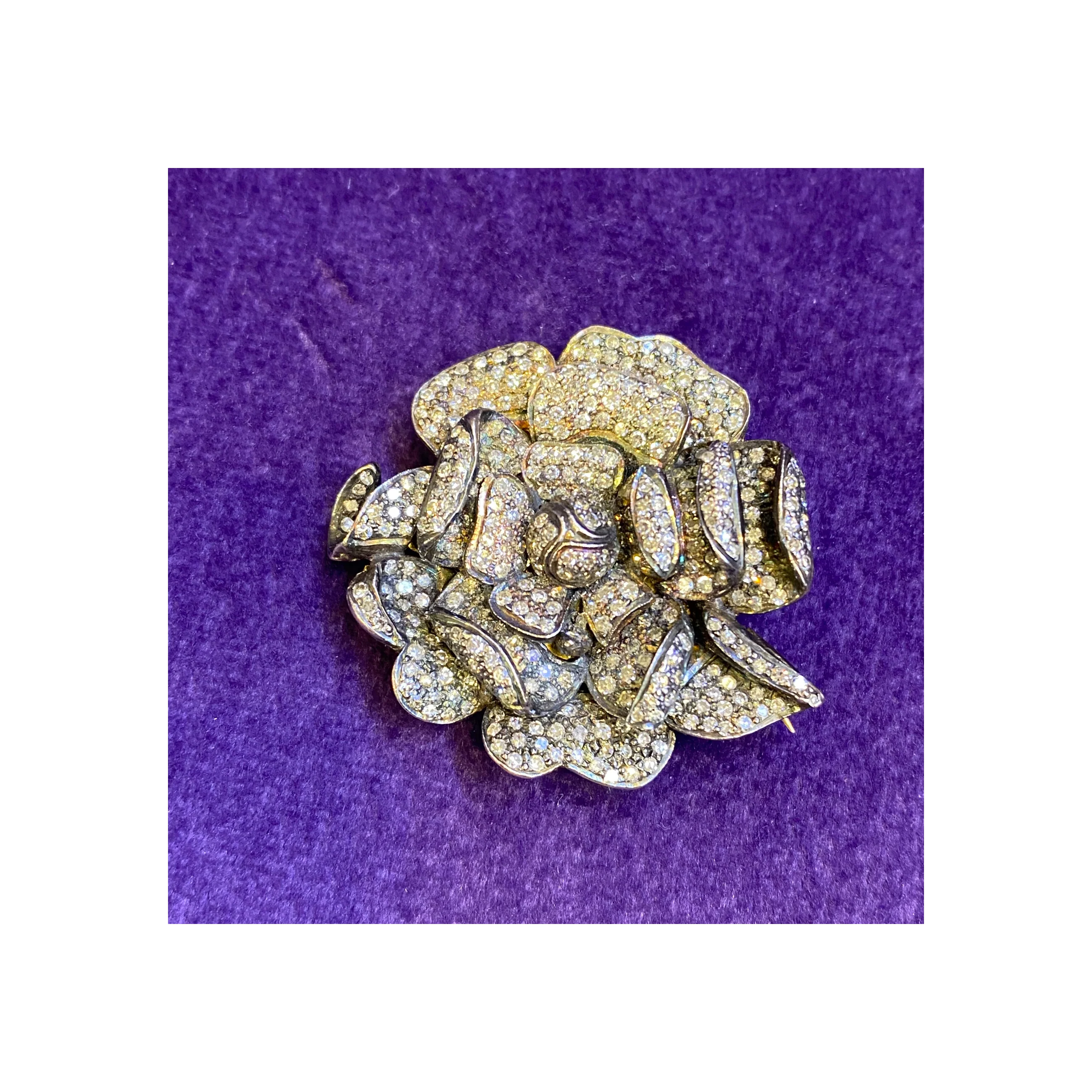 Diamond Flower Brooch - Image 4