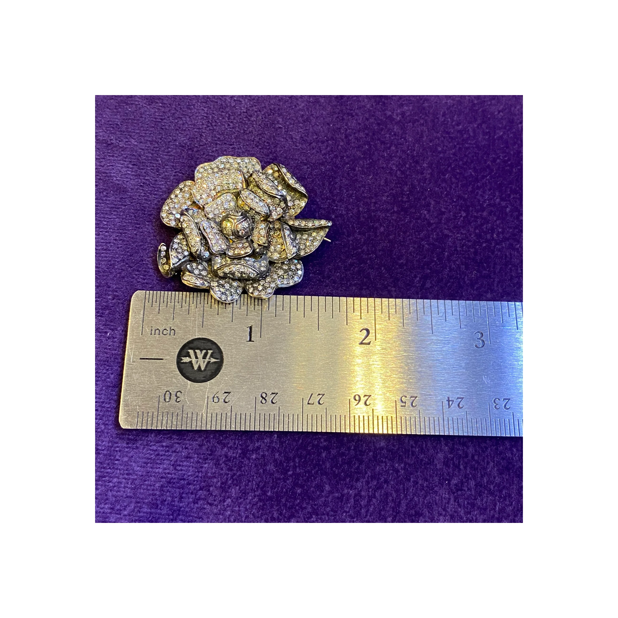 Diamond Flower Brooch - Image 7