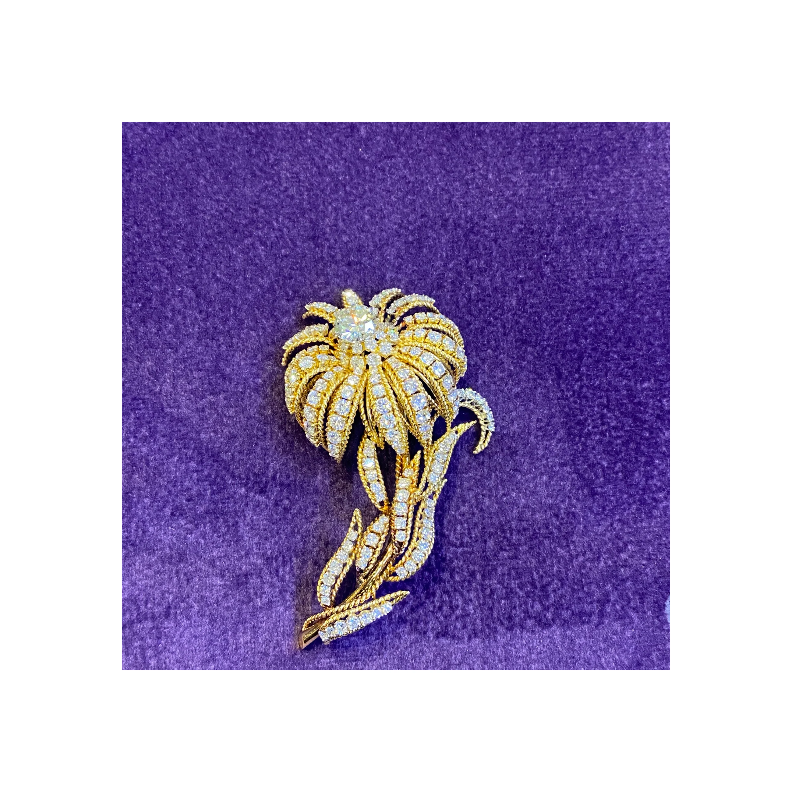 Diamond Flower Brooch - Image 4