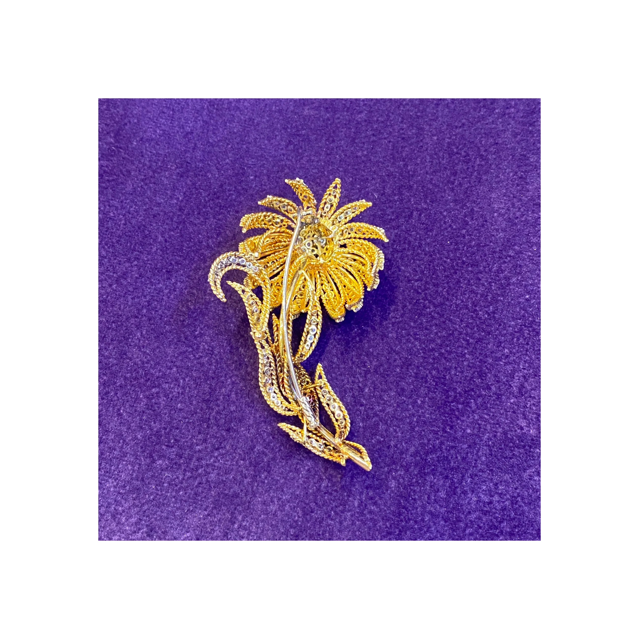 Diamond Flower Brooch - Image 5