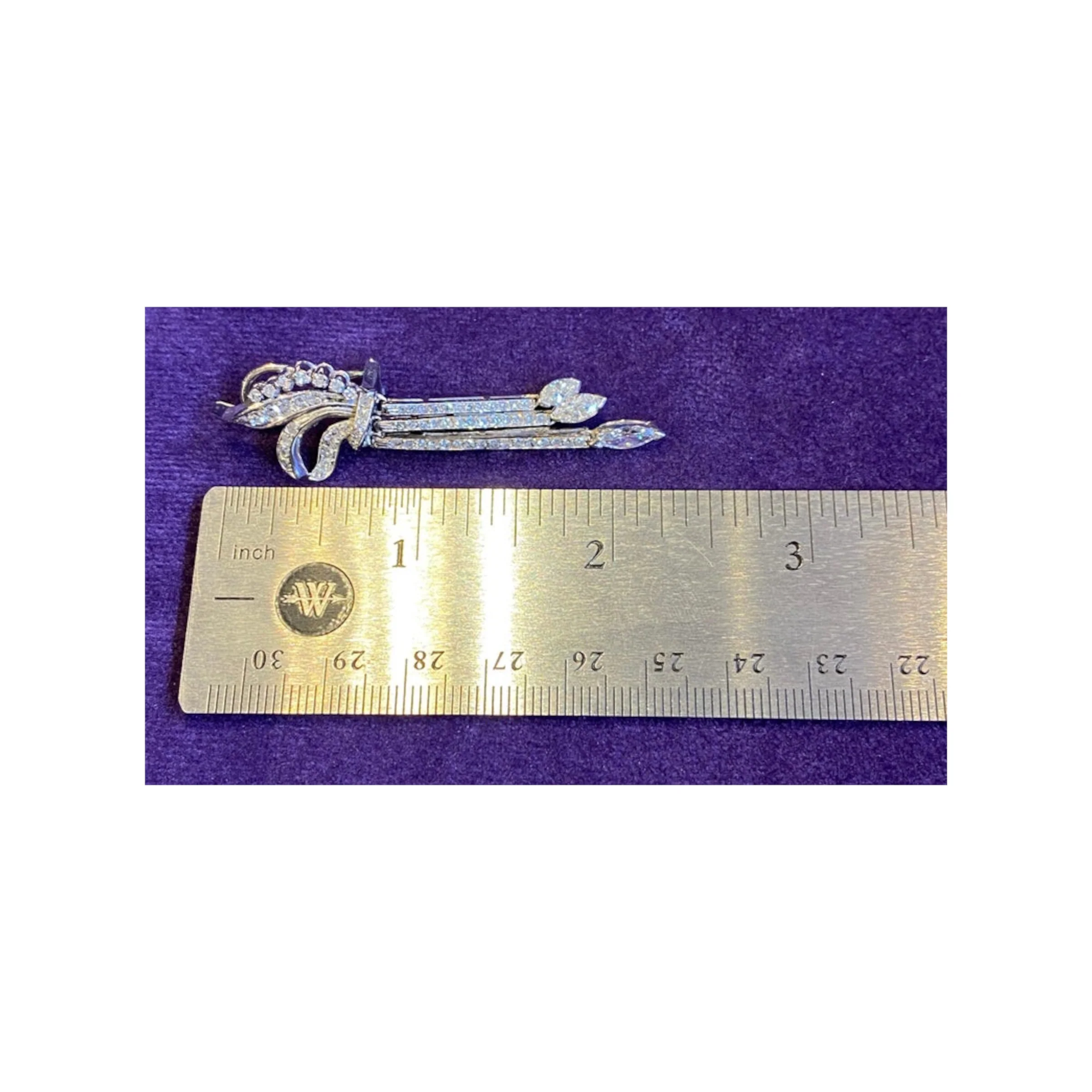 Diamond Graduated Clip on Earrings - Image 4