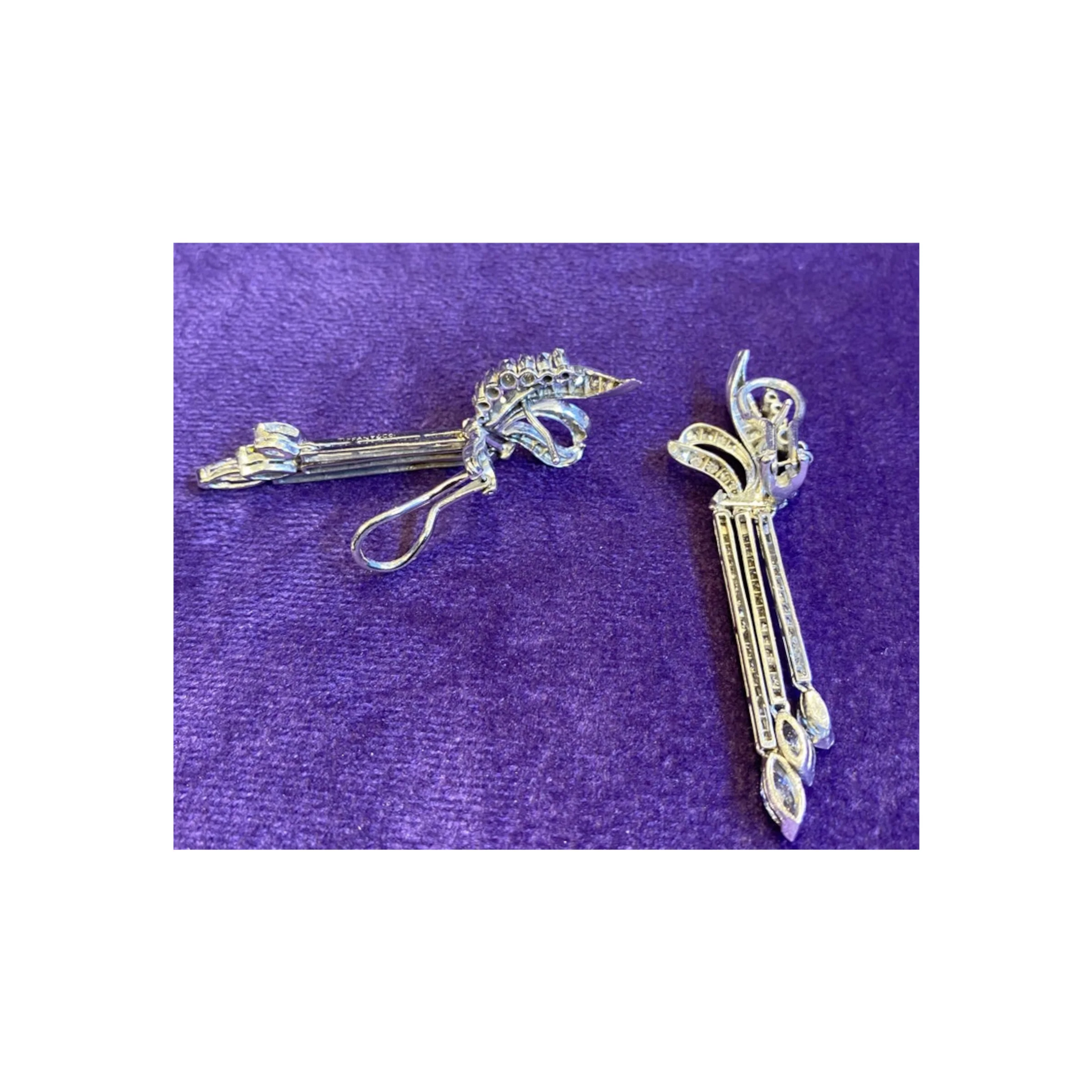 Diamond Graduated Clip on Earrings - Image 6