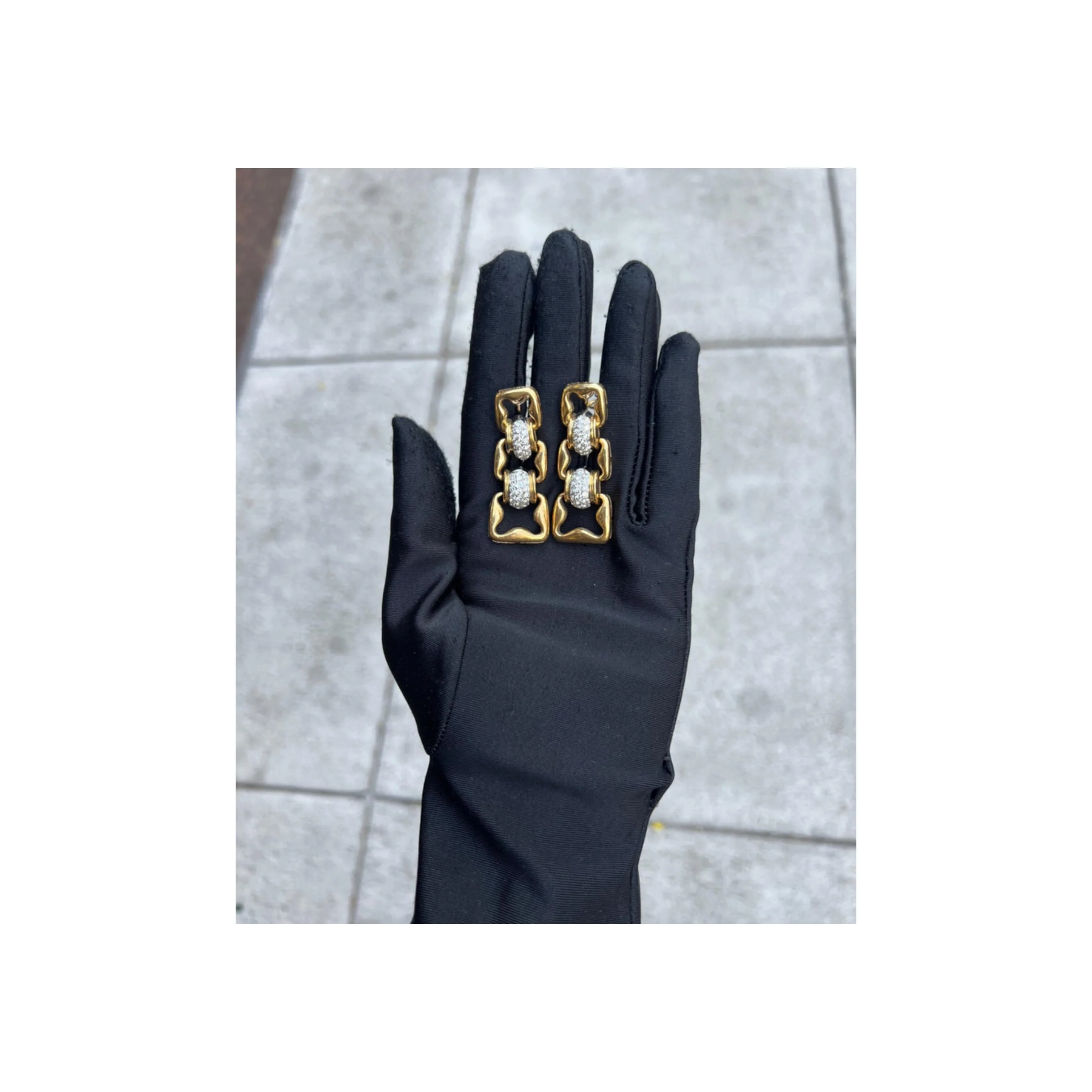 Diamond Link Earrings - Image 3