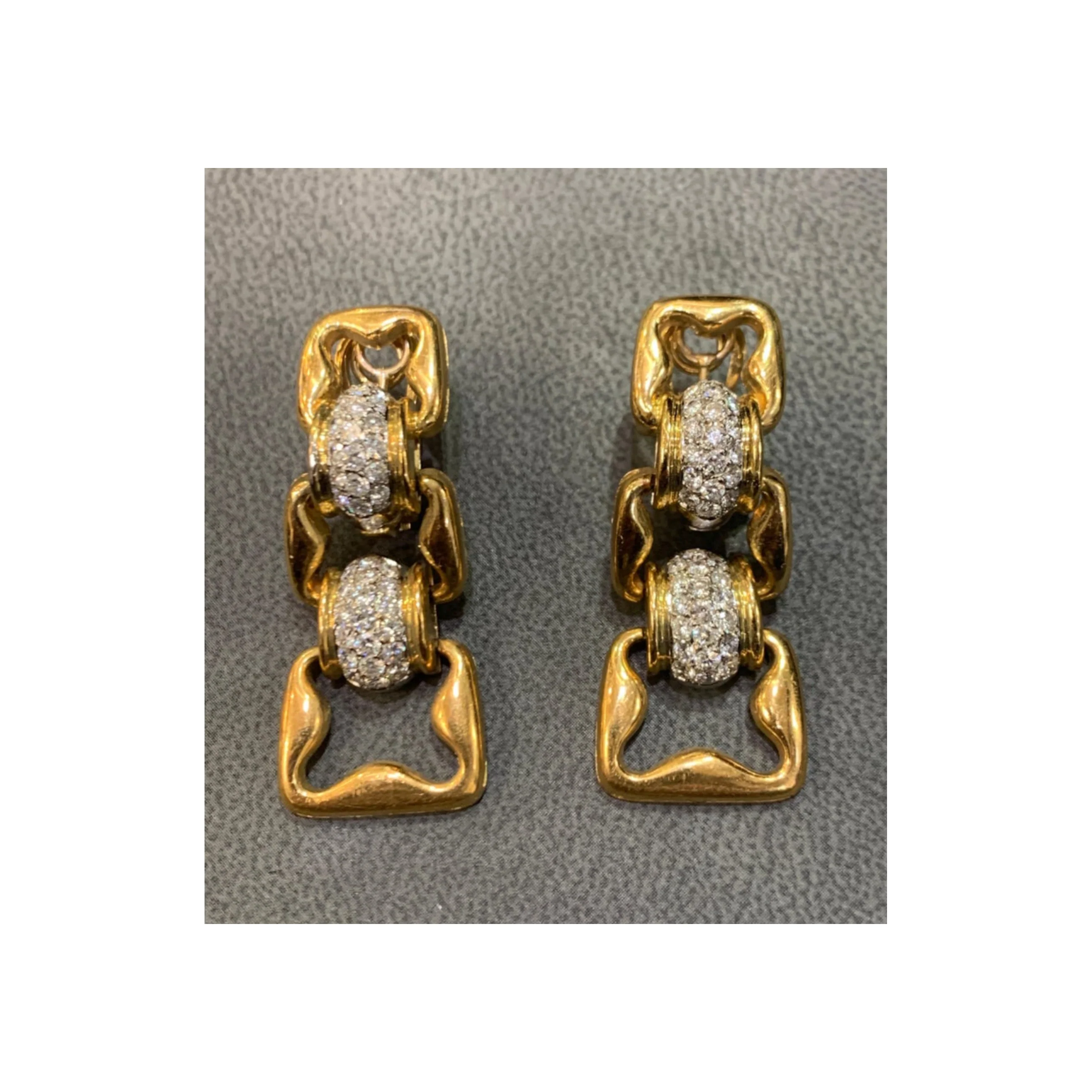 Diamond Link Earrings - Image 4