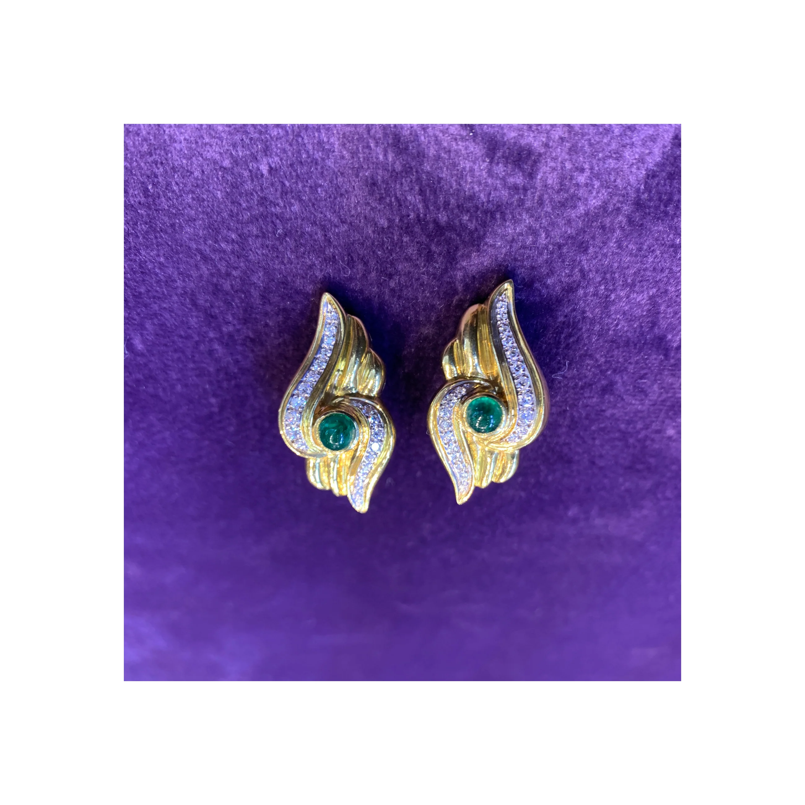 Emerald and Diamond Earrings - Image 4