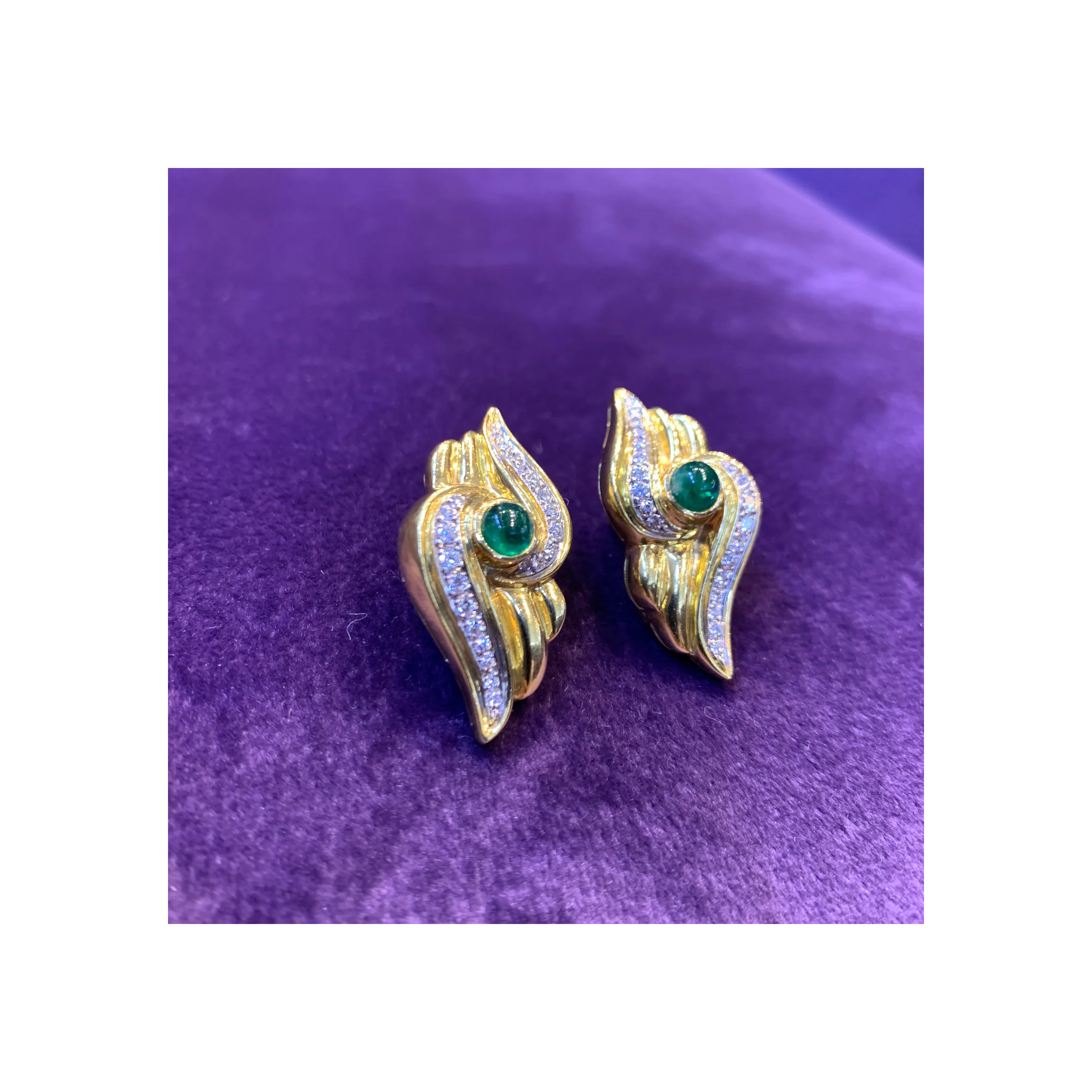 Emerald and Diamond Earrings - Image 5