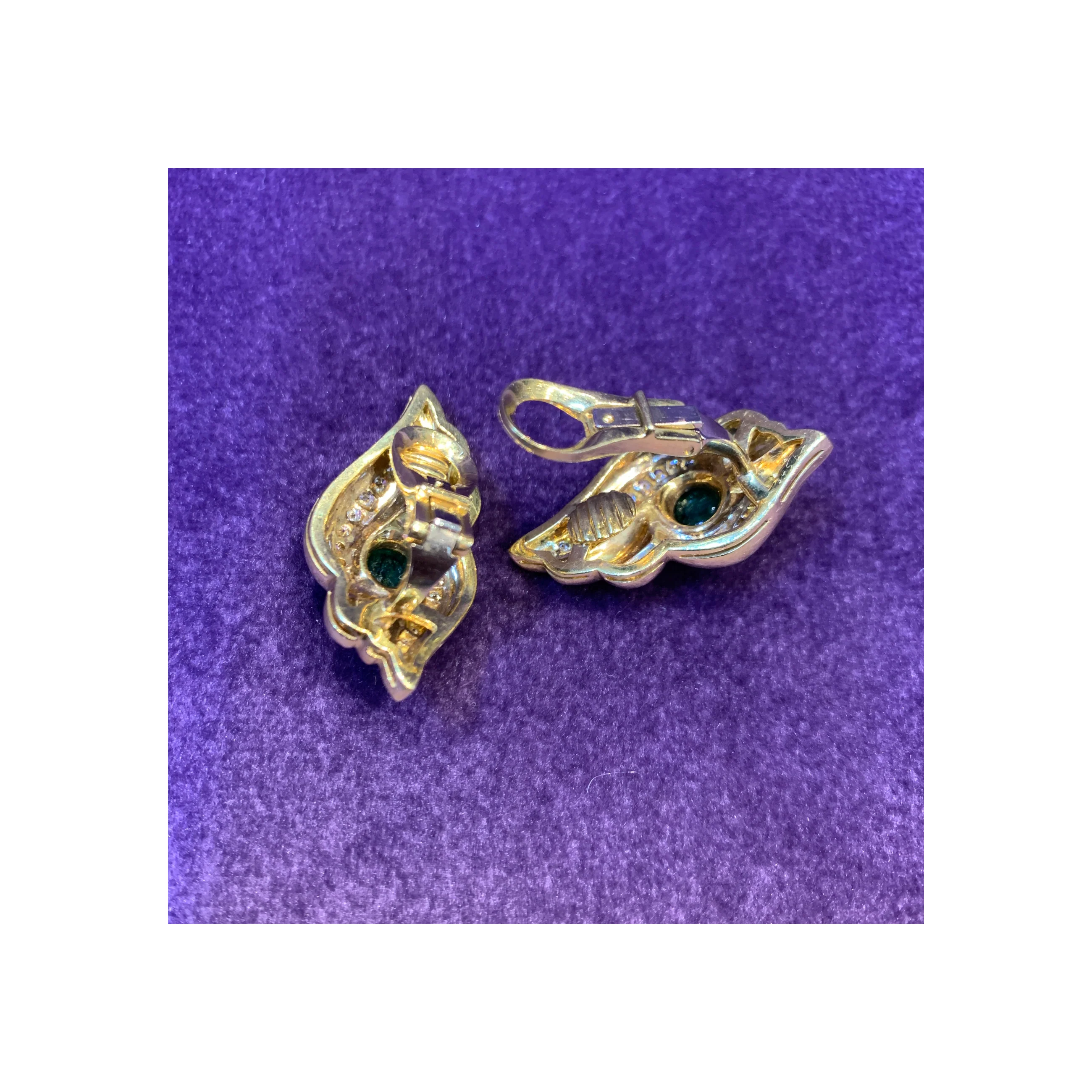 Emerald and Diamond Earrings - Image 7