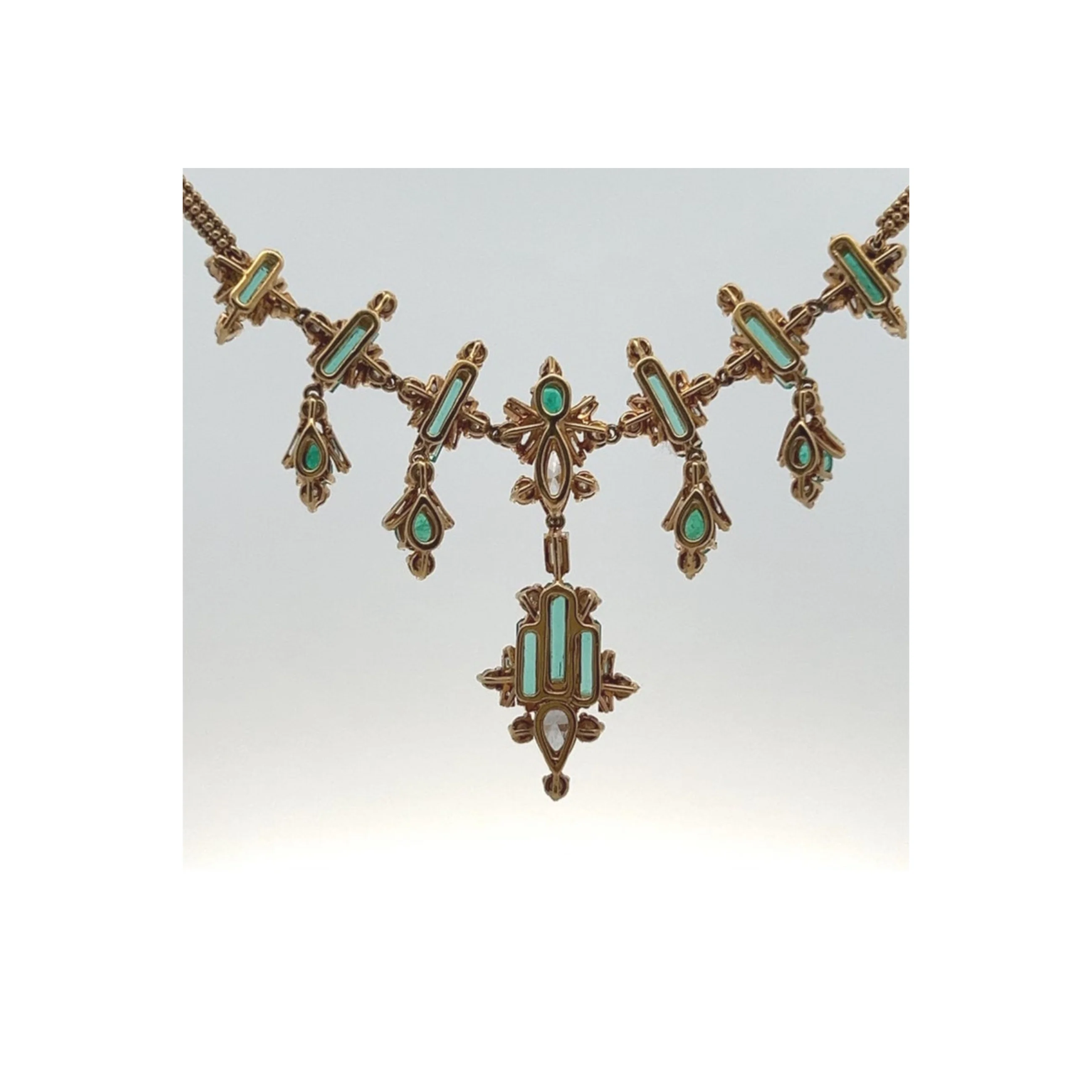 Emerald and Diamond Necklace - Image 7