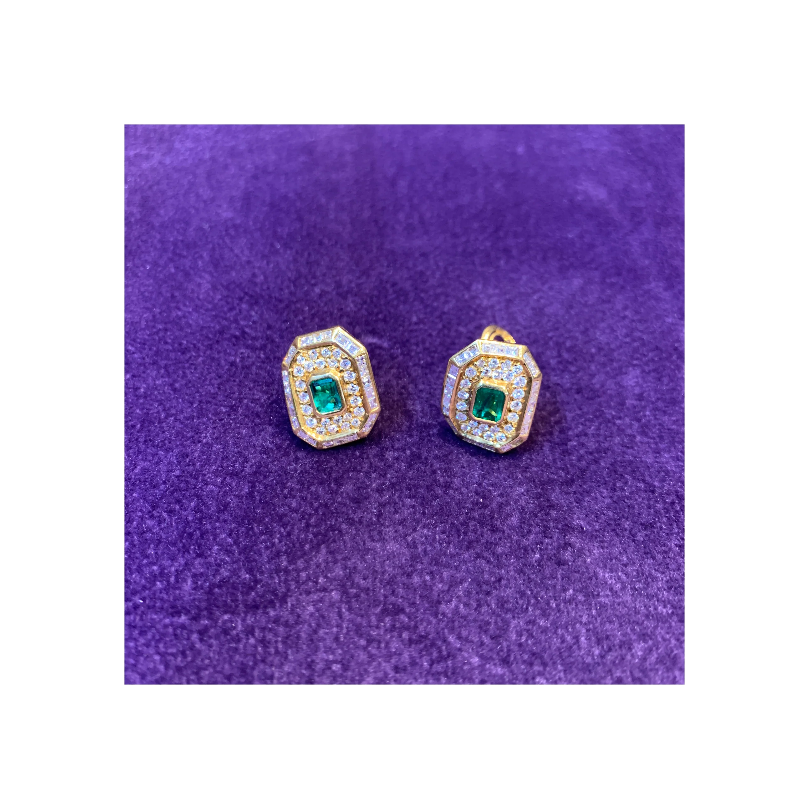 Emerald & Diamond Earrings - Image 5