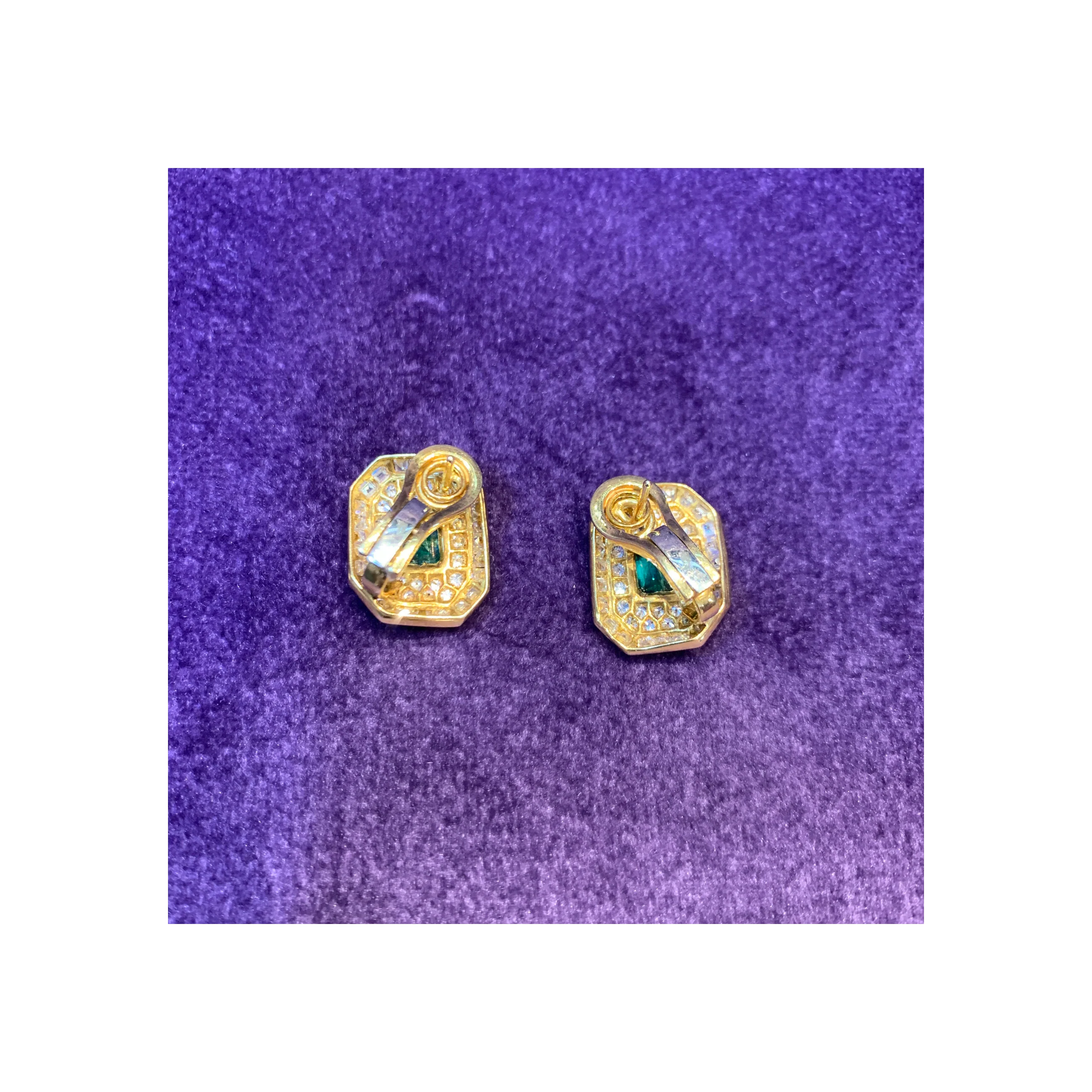 Emerald & Diamond Earrings - Image 6