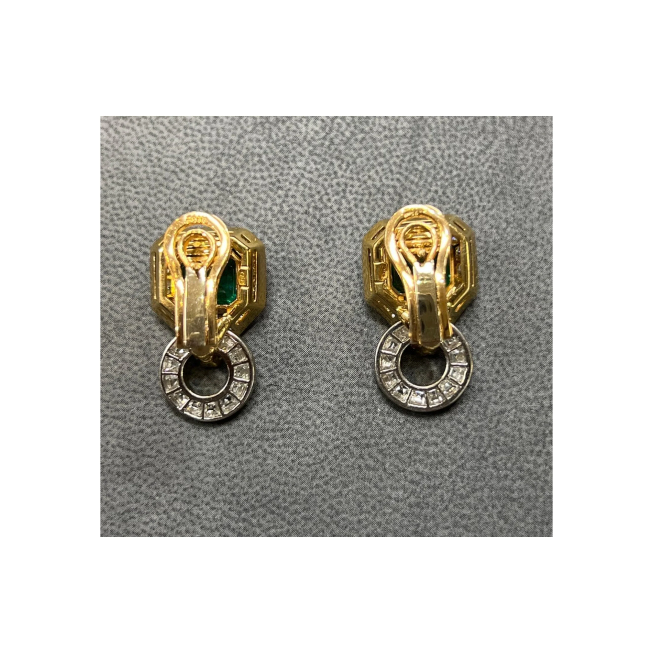 Emerald & Diamond Necklace & Earrings Set - Image 8