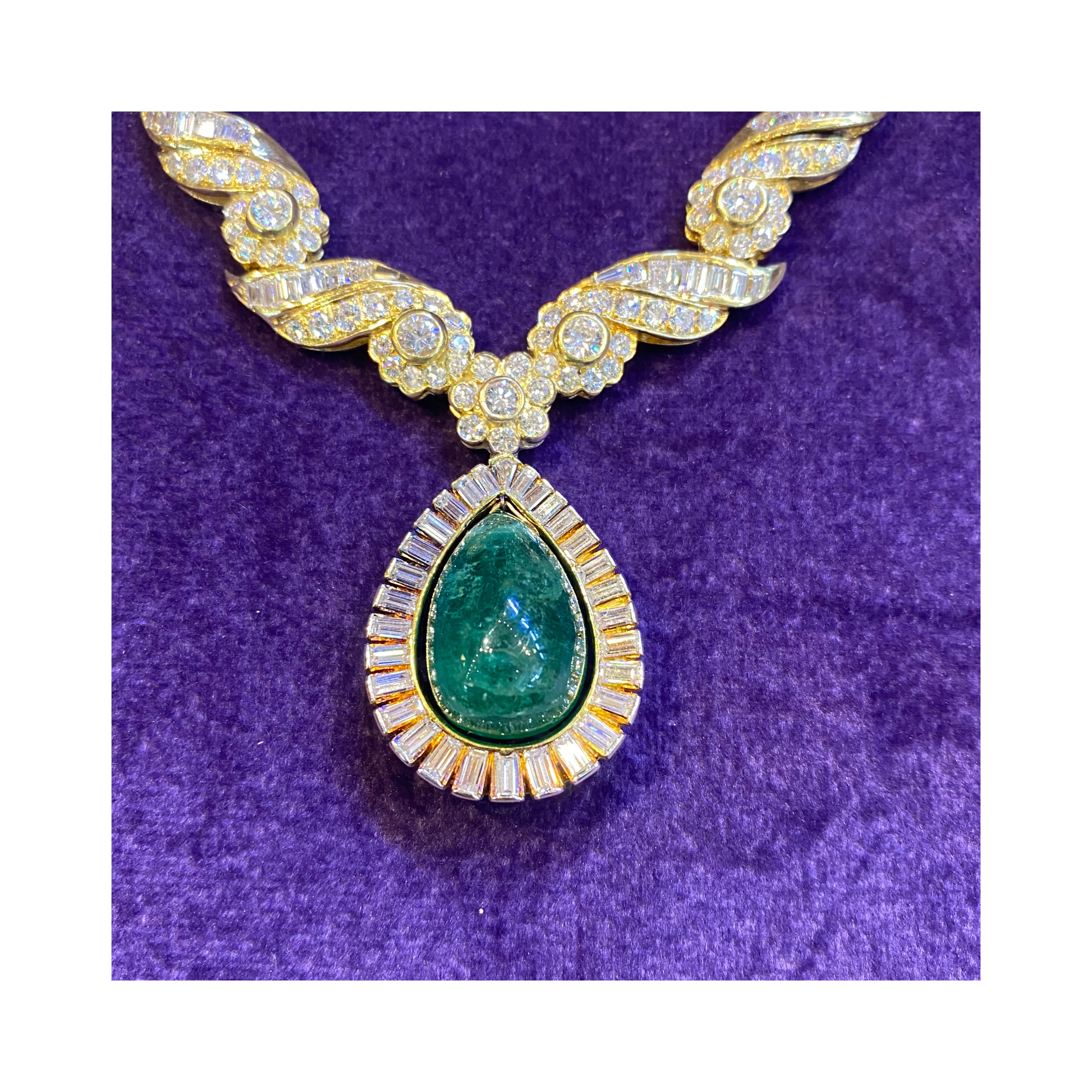Emerald & Diamond Necklace - Image 5