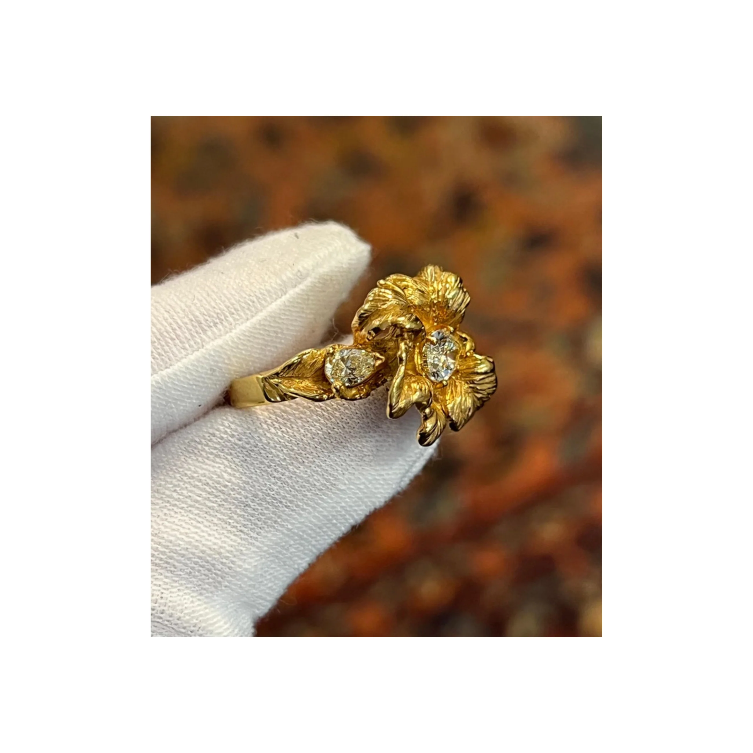 Floral Diamond Ring - Image 4