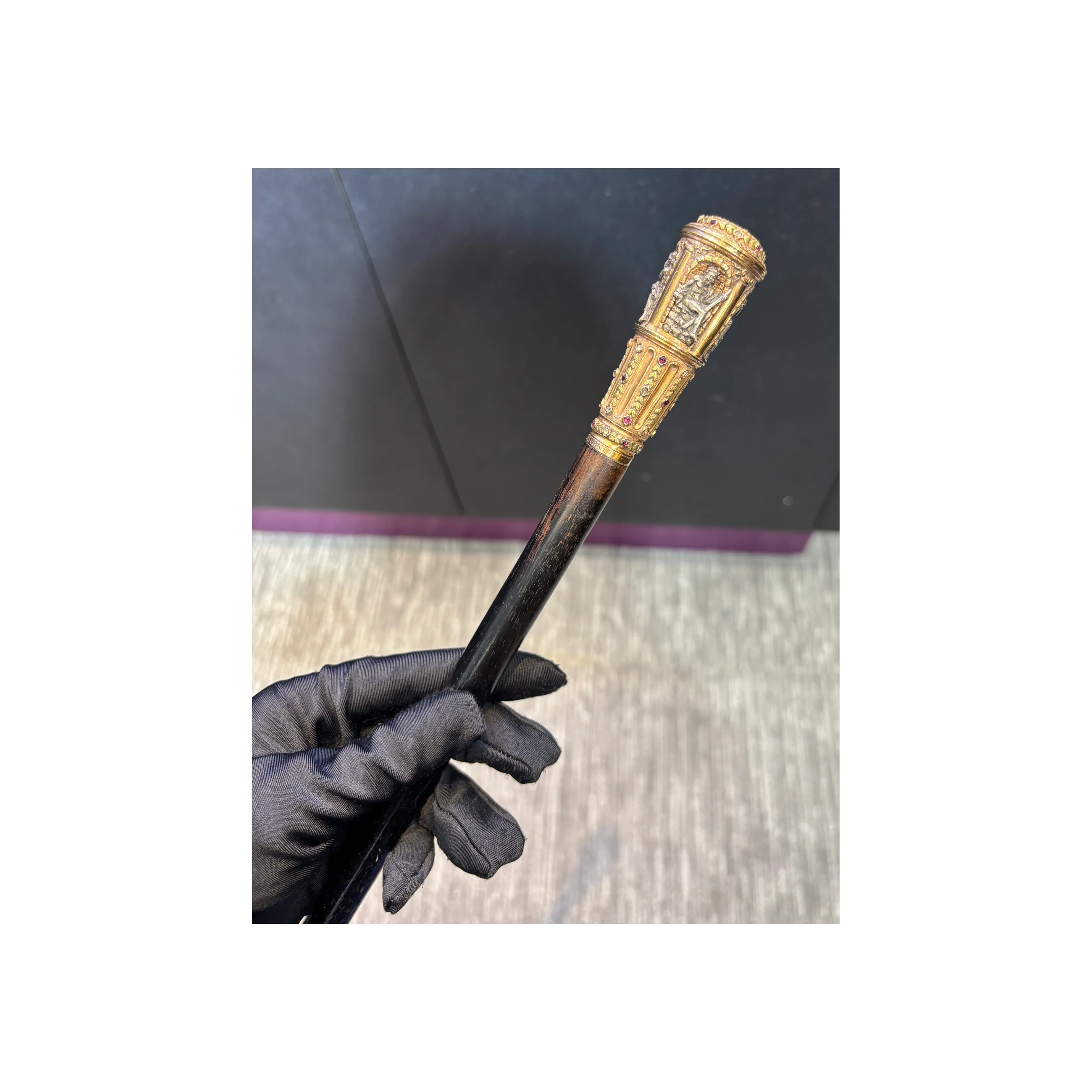 Froment Meurice Antique Diamond And Ruby Four Rivers Cane - Image 2