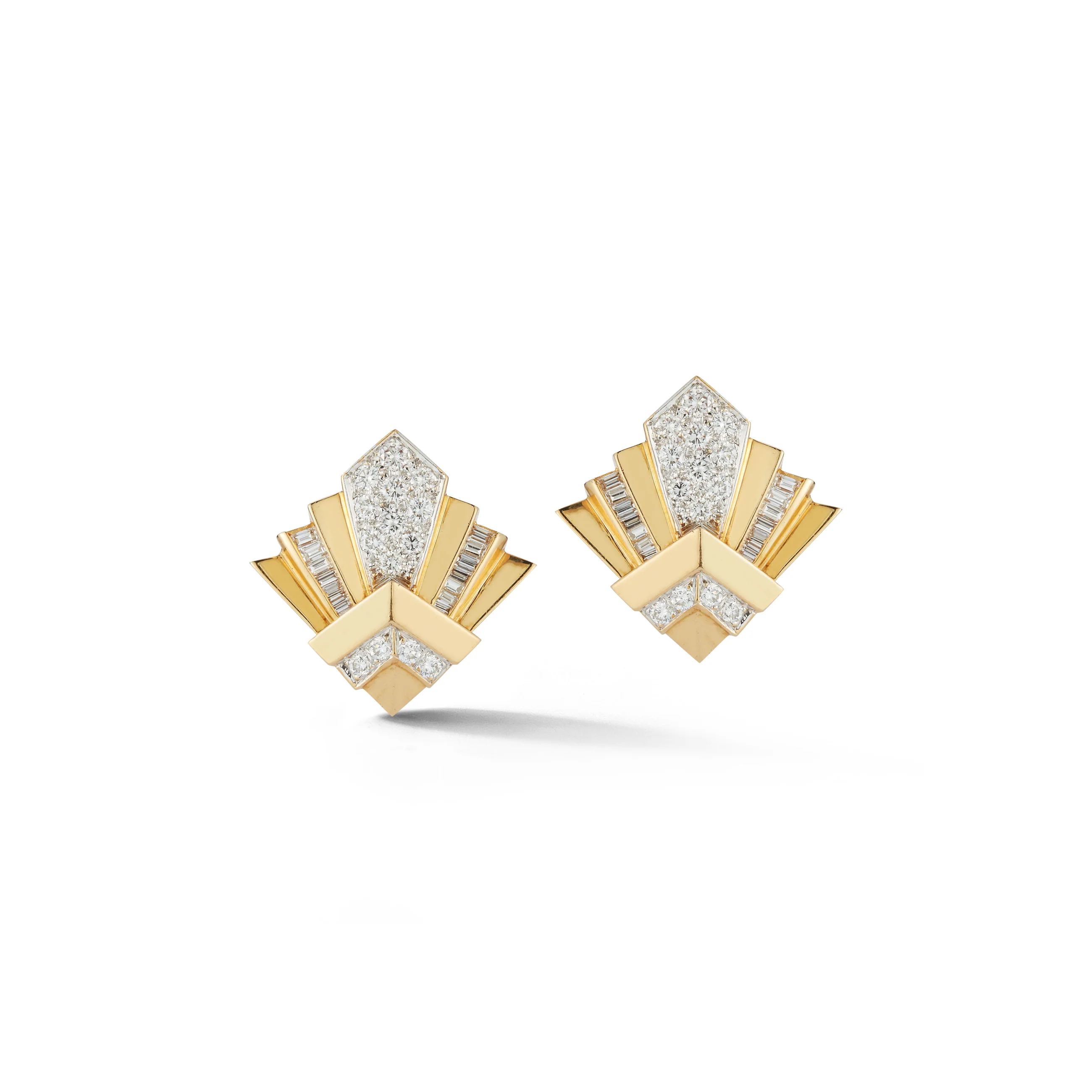 Geometric Diamond Earrings