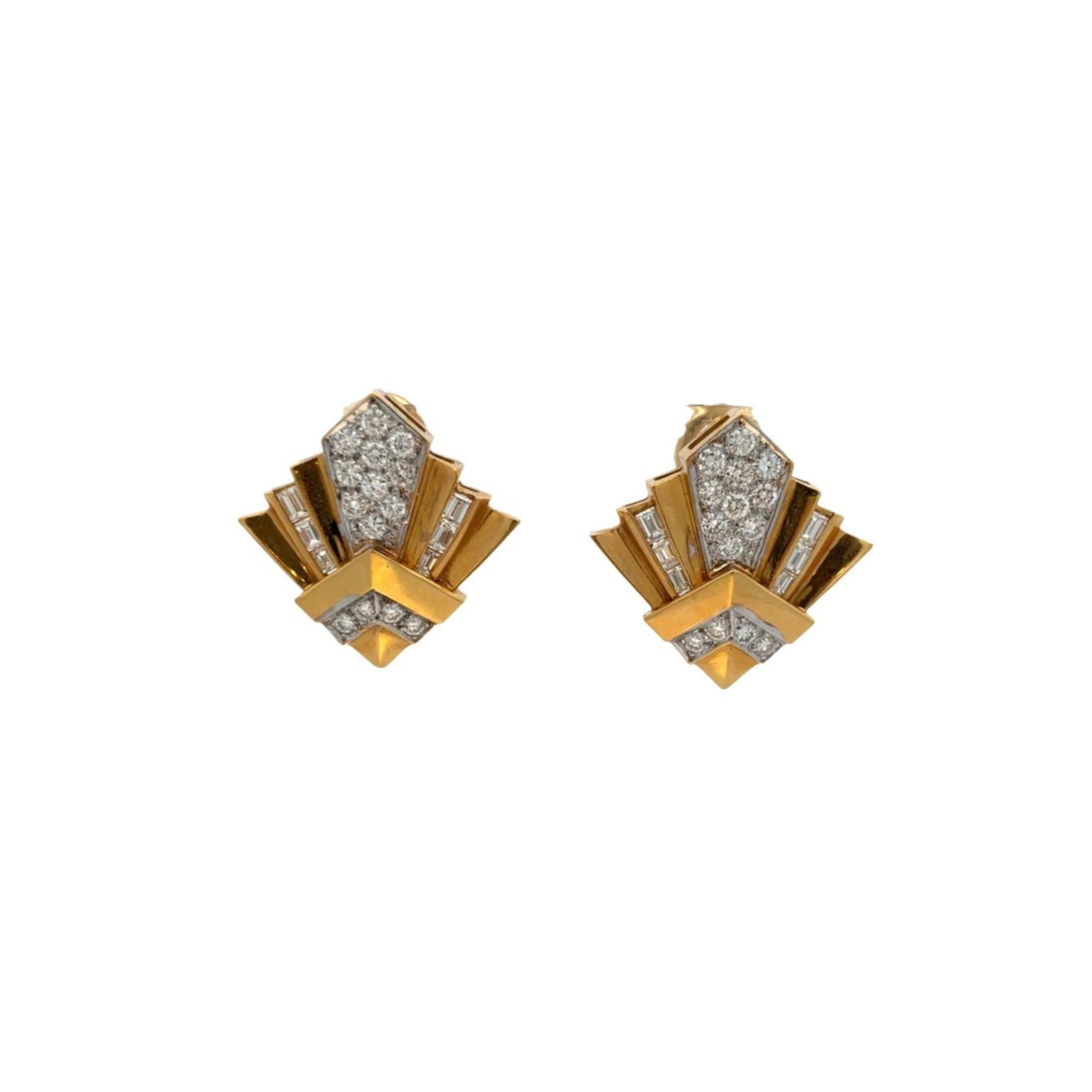 Geometric Diamond Earrings - Image 6