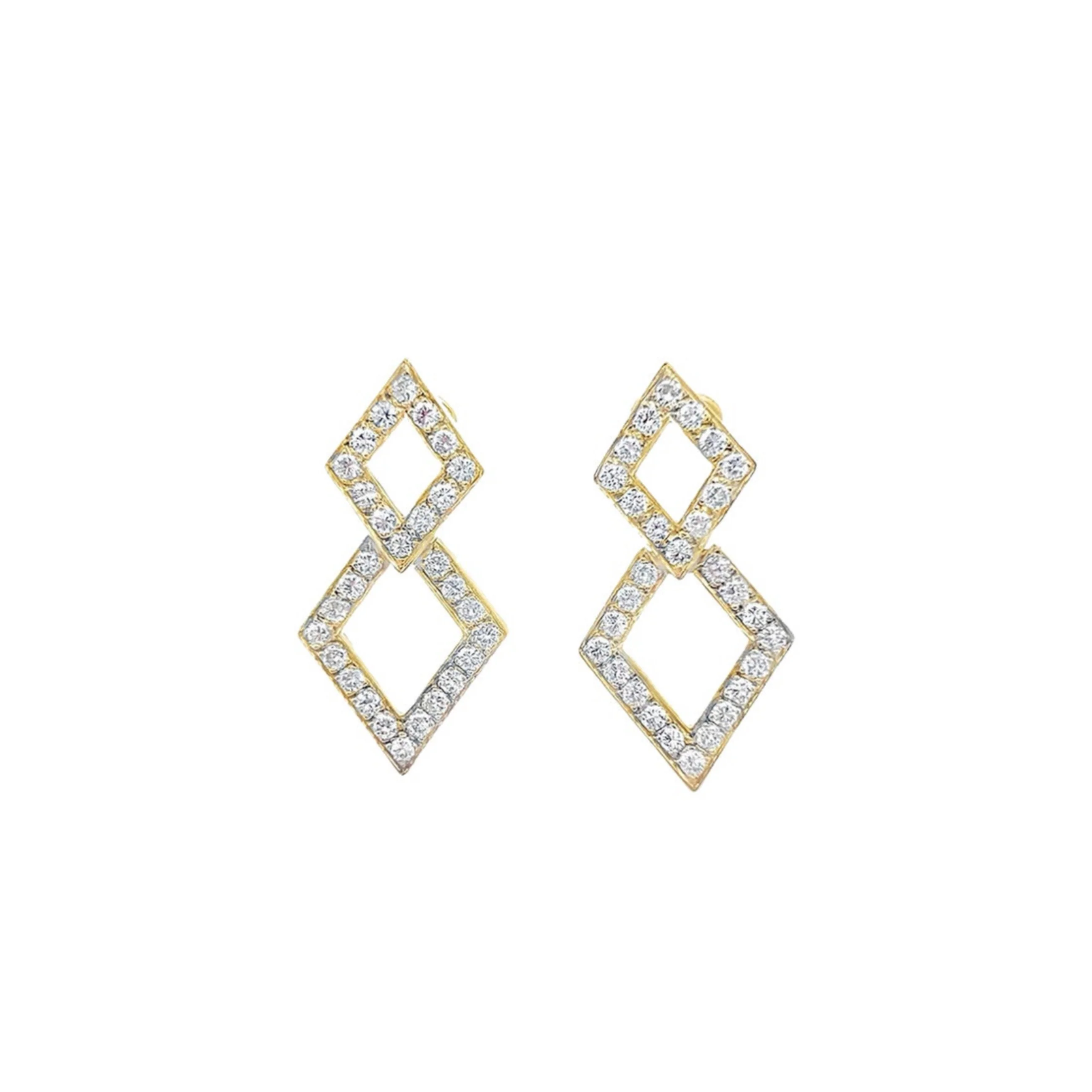 Geometric Diamond Earrings