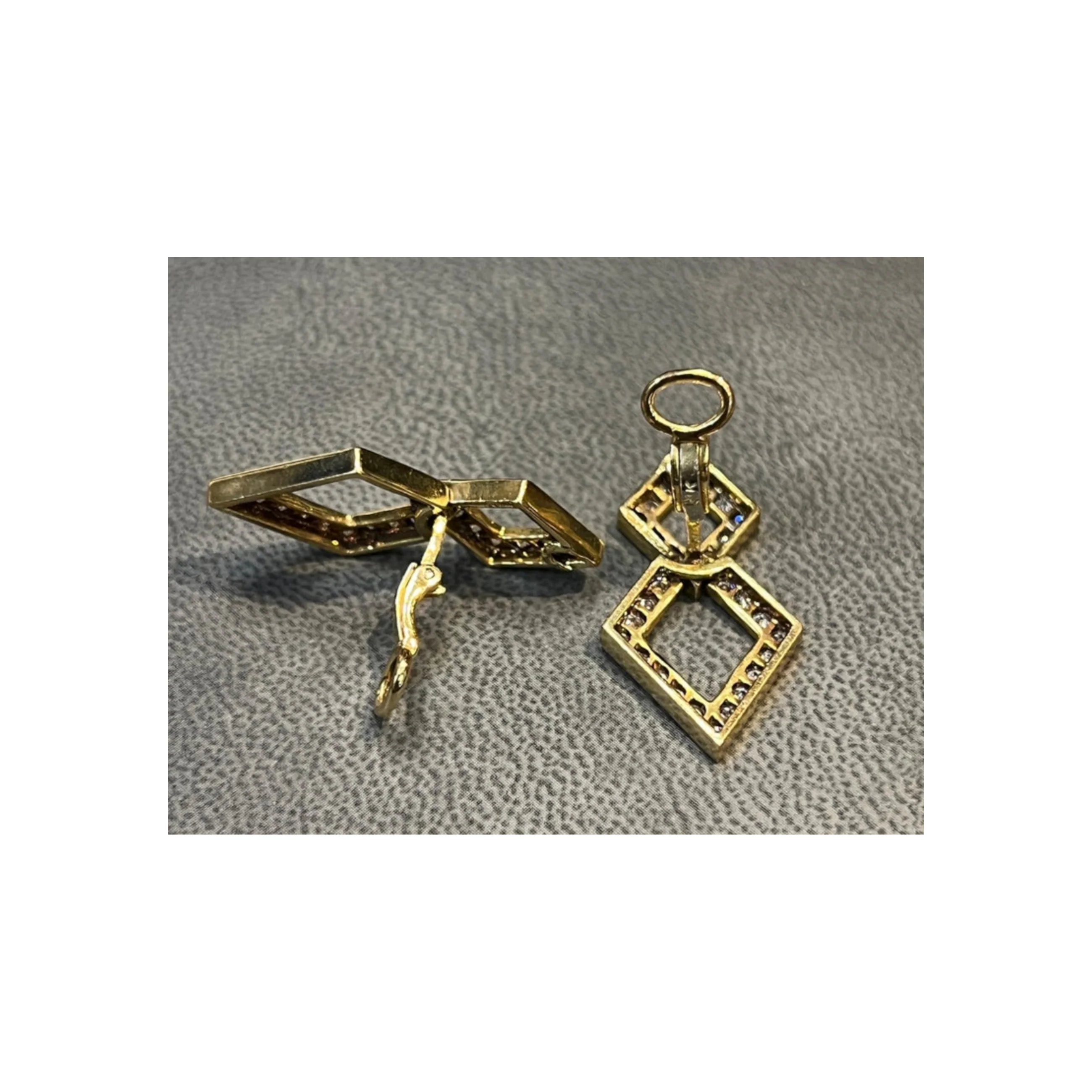 Geometric Diamond Earrings - Image 6
